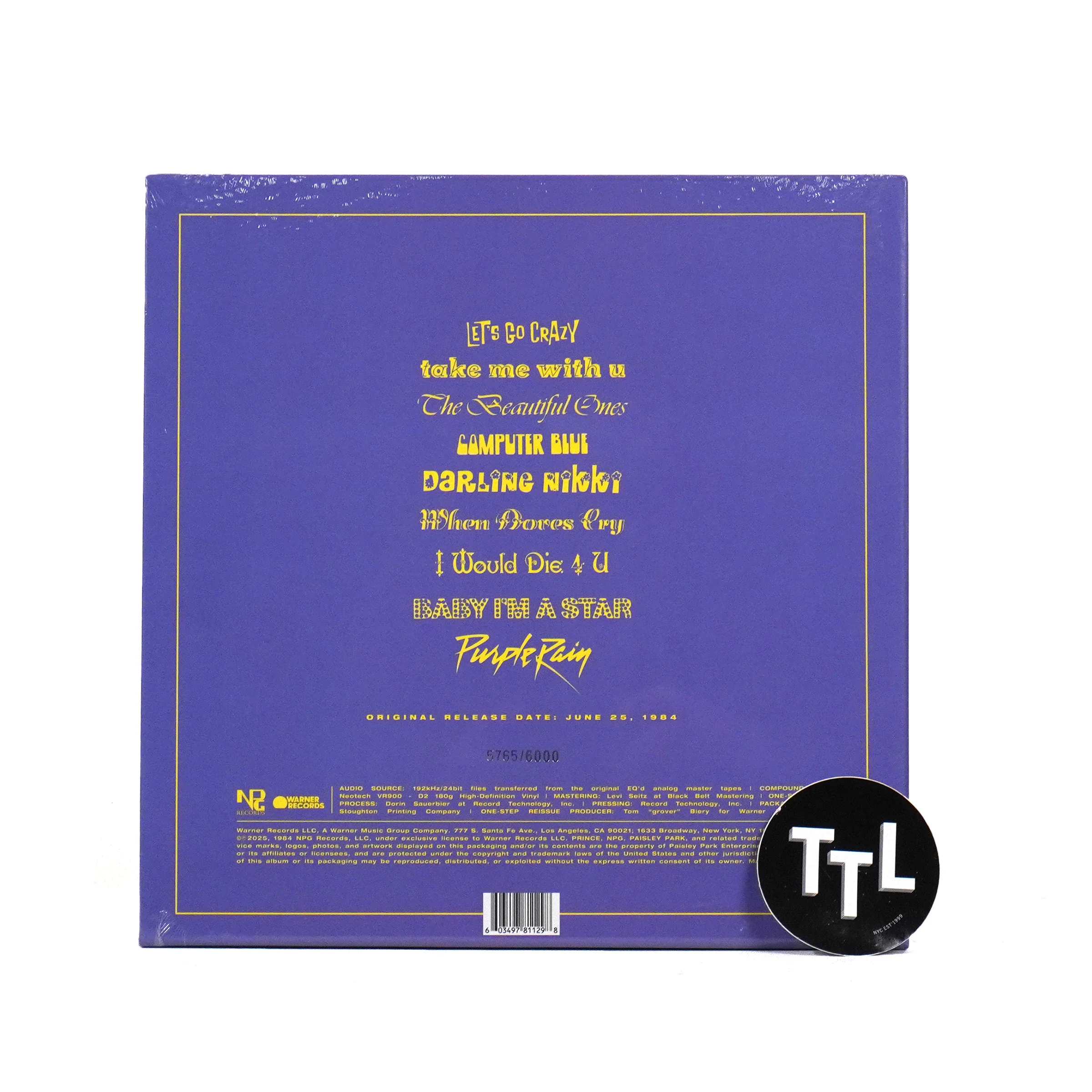 Prince And The Revolution: Purple Rain (One-Step Edition 180g) Vinyl LP - Image 3