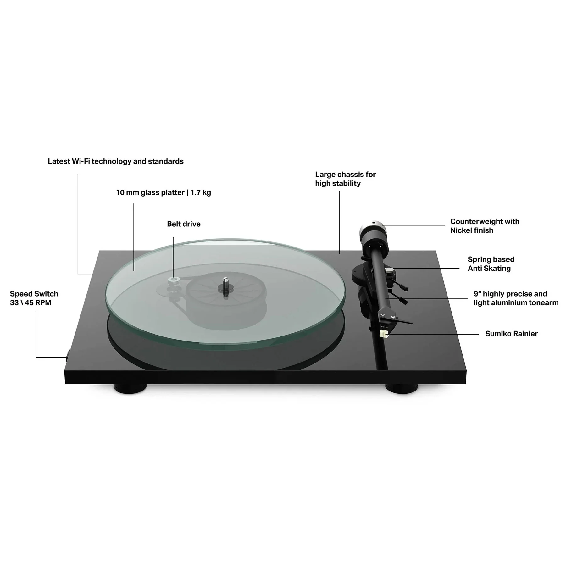 Pro-Ject: T2 W Wi-Fi Streaming Turntable - Image 8