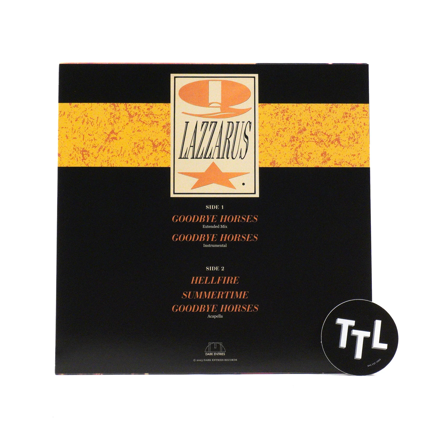 Q Lazzarus: Goodbye Horses Vinyl 12" - Image 3