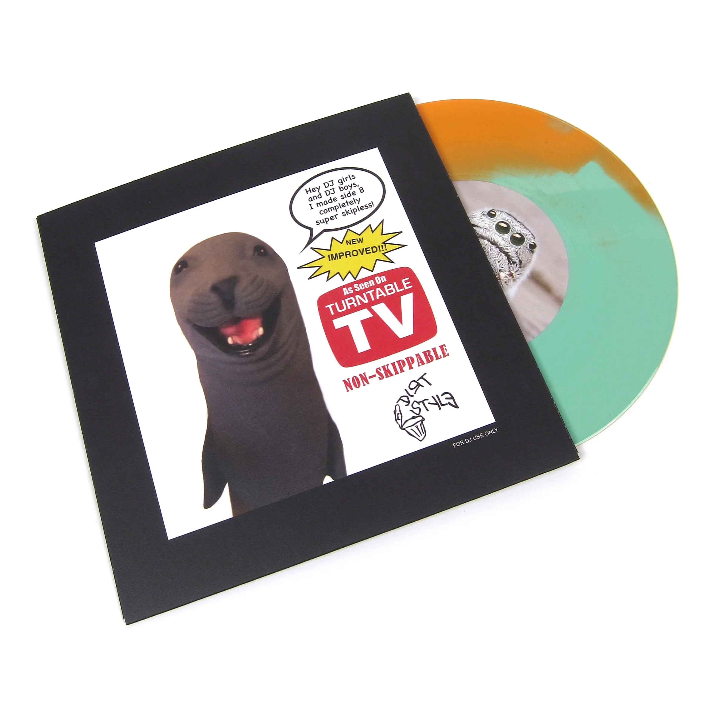 QBert: Baby Super Seal 2 (Orange & Slime Green Colored Vinyl) Vinyl 7" - Image 2
