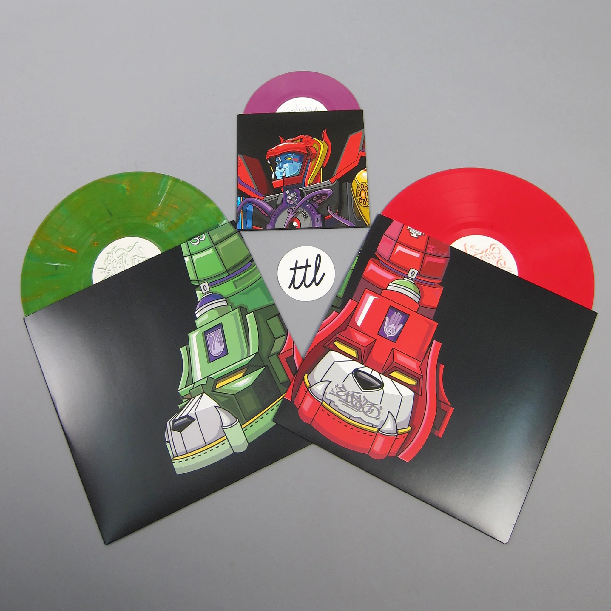 QBert: Super Seal Giant Robo V.1 (Colored Vinyl) Vinyl 7" - Image 3