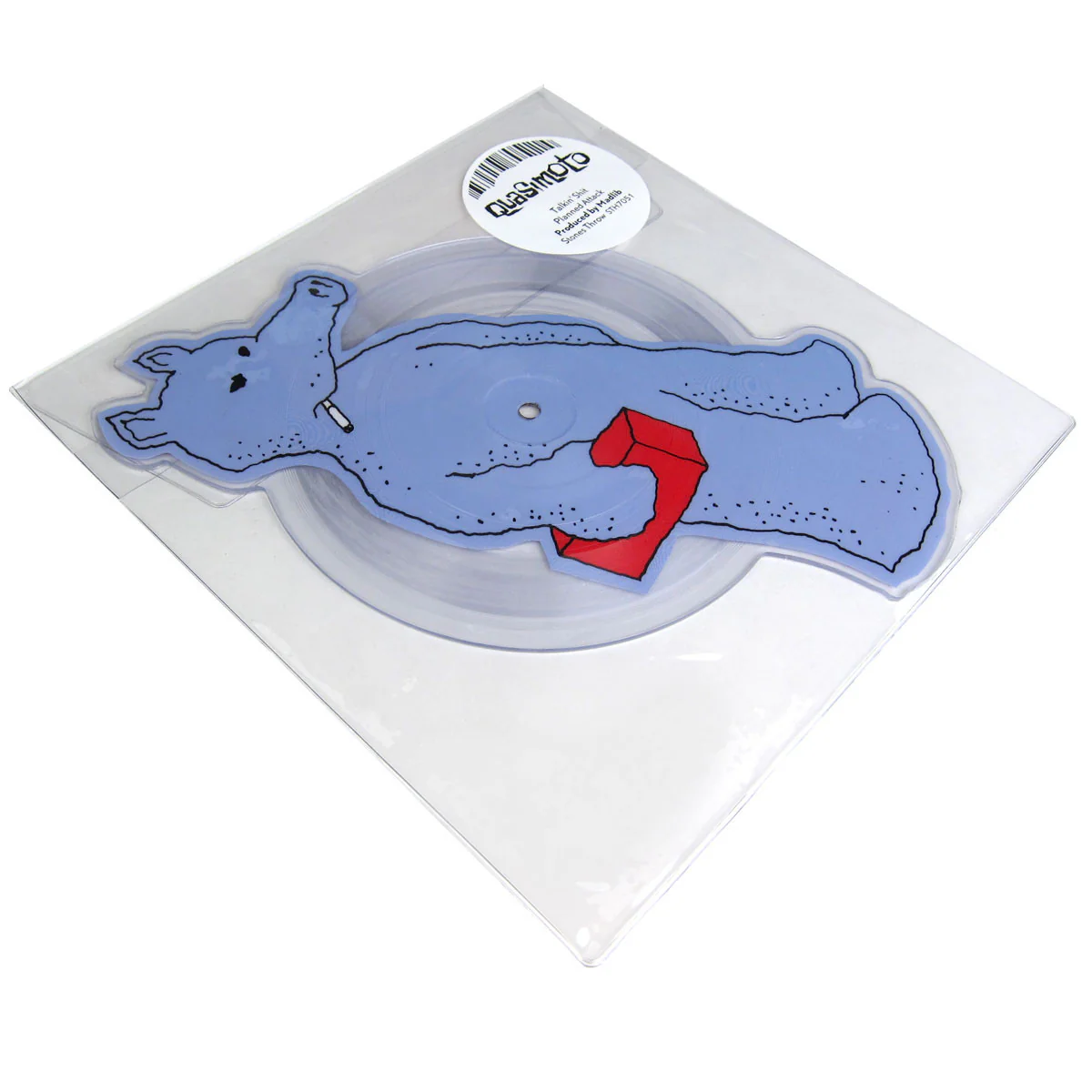 Quasimoto: Talkin Shit / Planned Attack - X-Ray Die Cut Picture Disc (Blue Variant) Vinyl 7" - Image 2