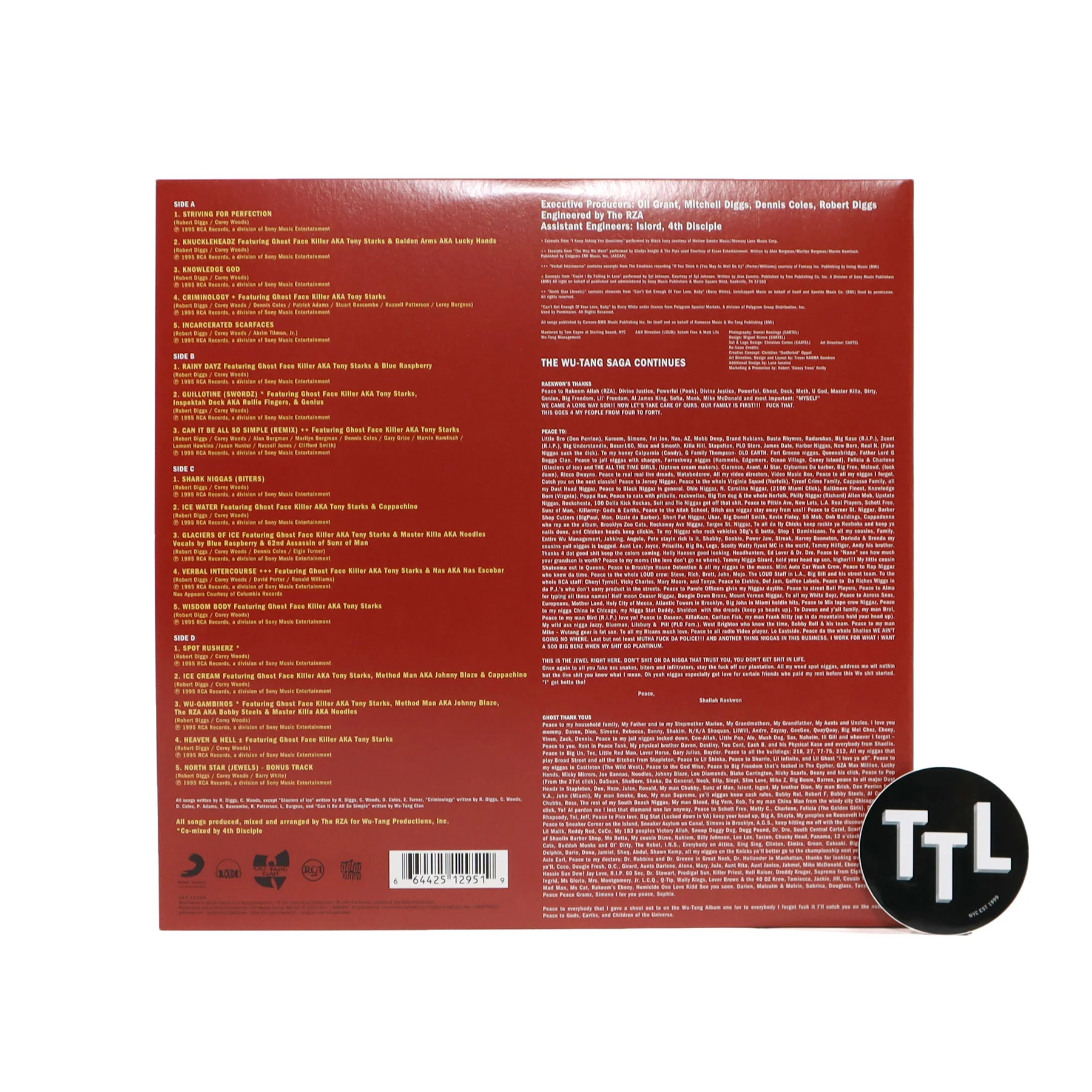 Raekwon: Only Built 4 Cuban Linx (Yellow & Clear Colored Vinyl) Vinyl 2LP - Image 3