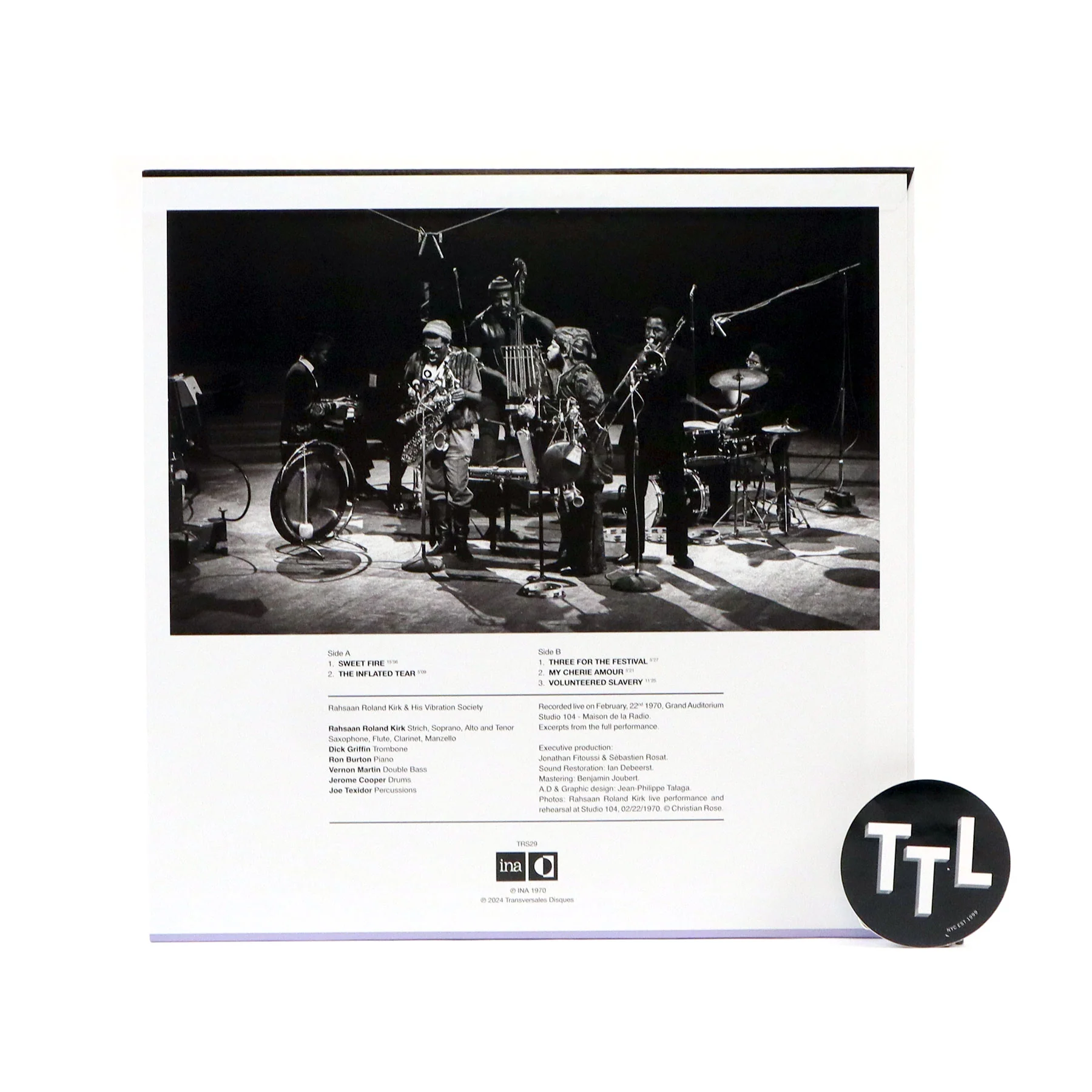 Rahsaan Roland Kirk: Live In Paris 1970 Vinyl LP - Image 3