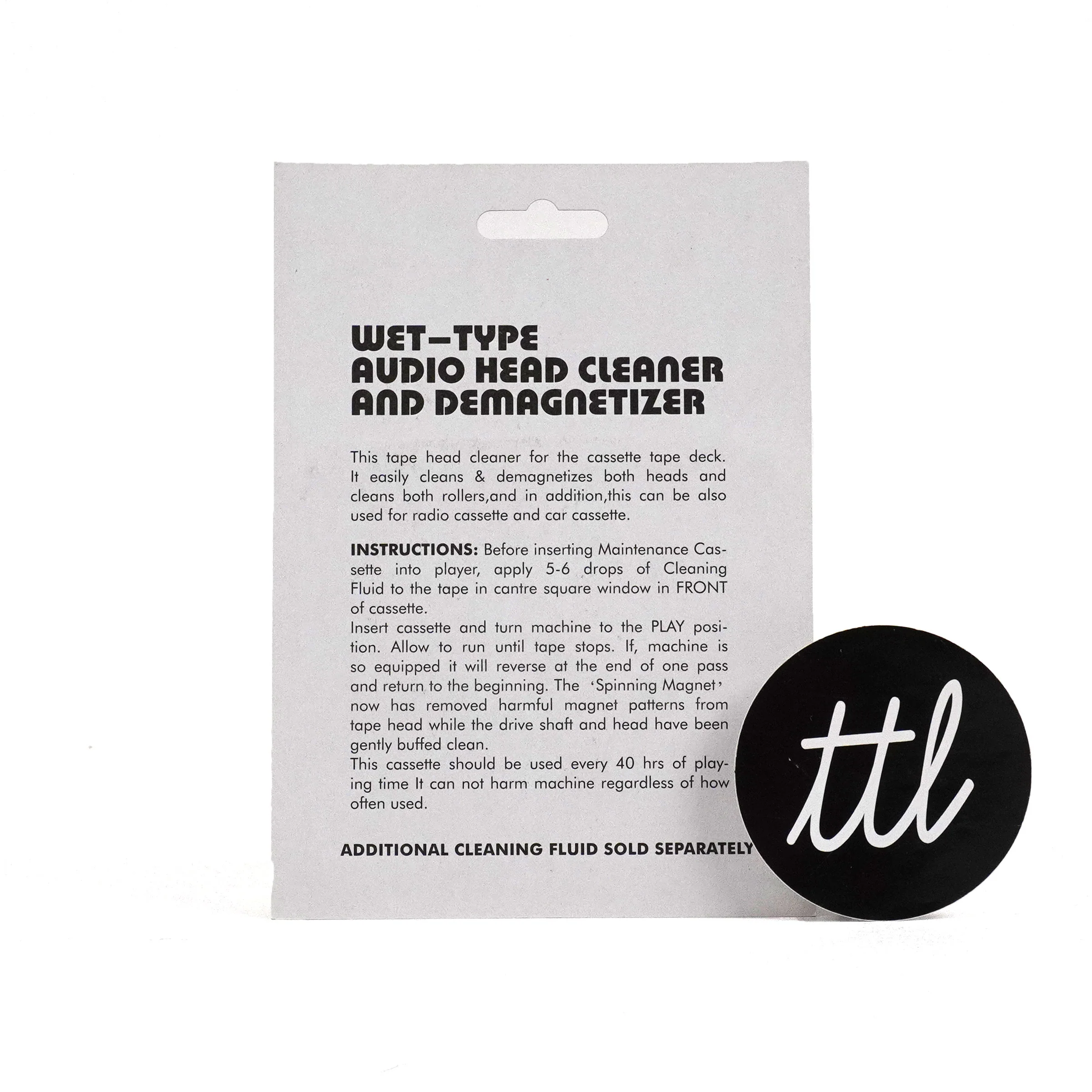 Record Supply Co.: Audio Head Cleaner & Demagnetizer for Cassette Tapes - Image 2
