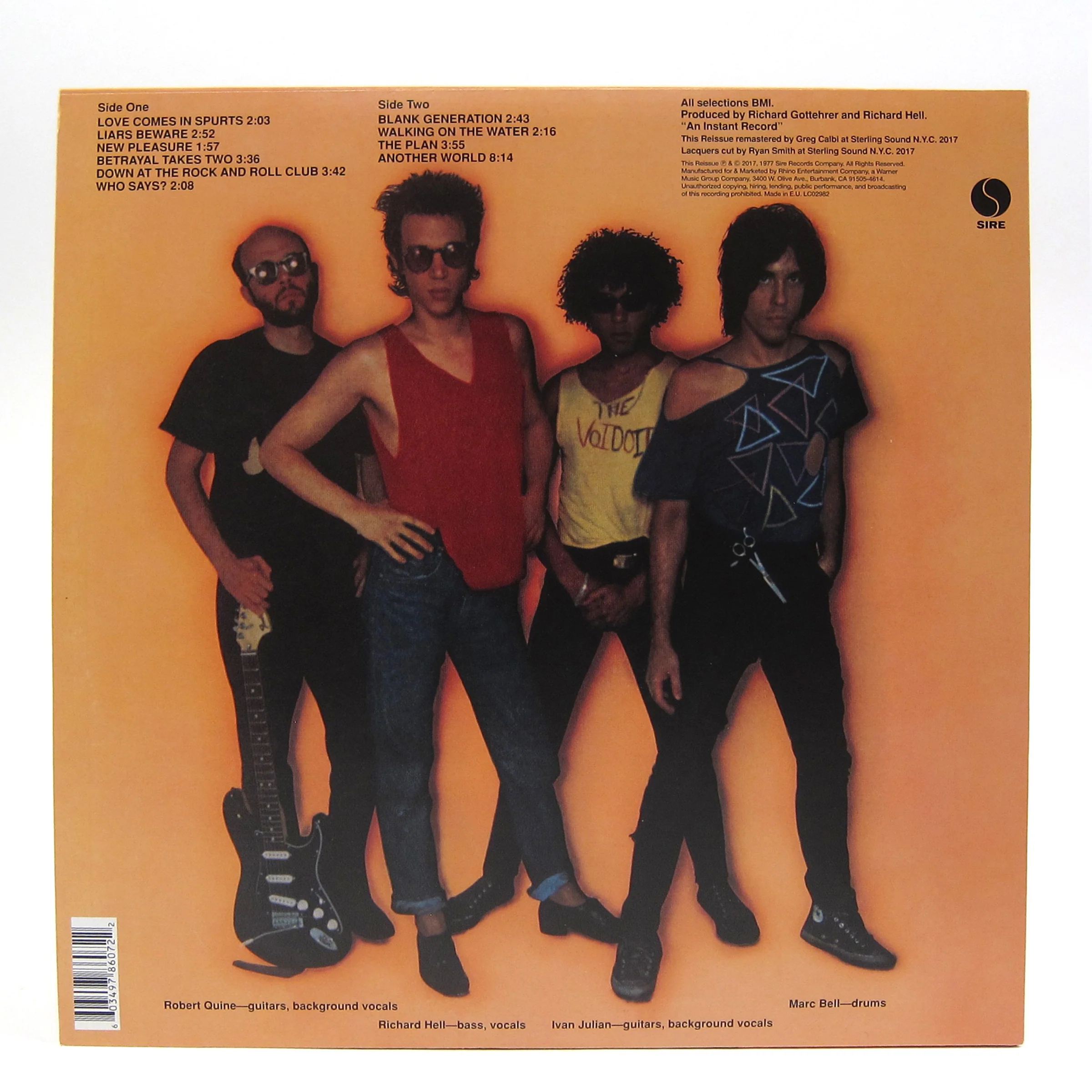 Richard Hell & The Voidoids: Blank Generation (Indie Exclusive Colored Vinyl) Vinyl LP - Image 3