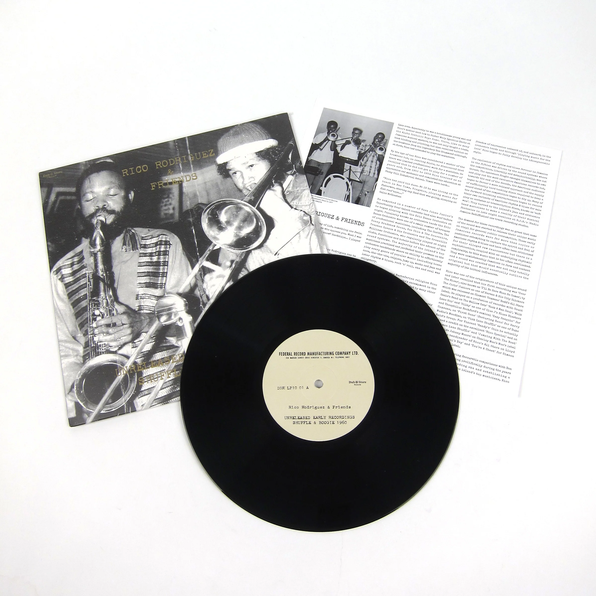 Rico Rodriguez & Friends: Unreleased Early Recordings - Shuffle & Boogie Vinyl 10" - Image 2