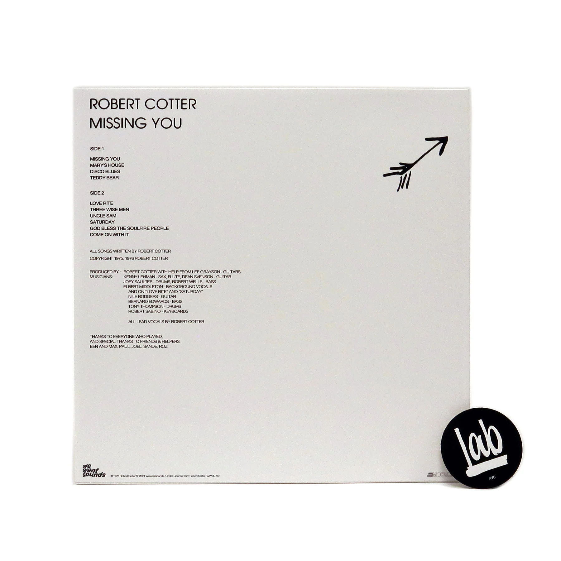 Robert Cotter: Missing You Vinyl LP - Image 3