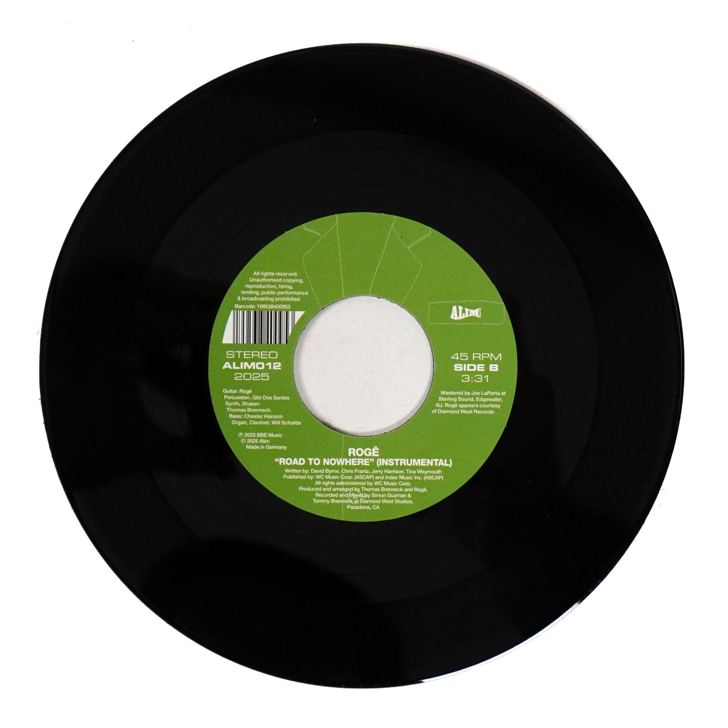 Roge: Road To Nowhere (Talking Heads Cover) Vinyl 7" - Image 2