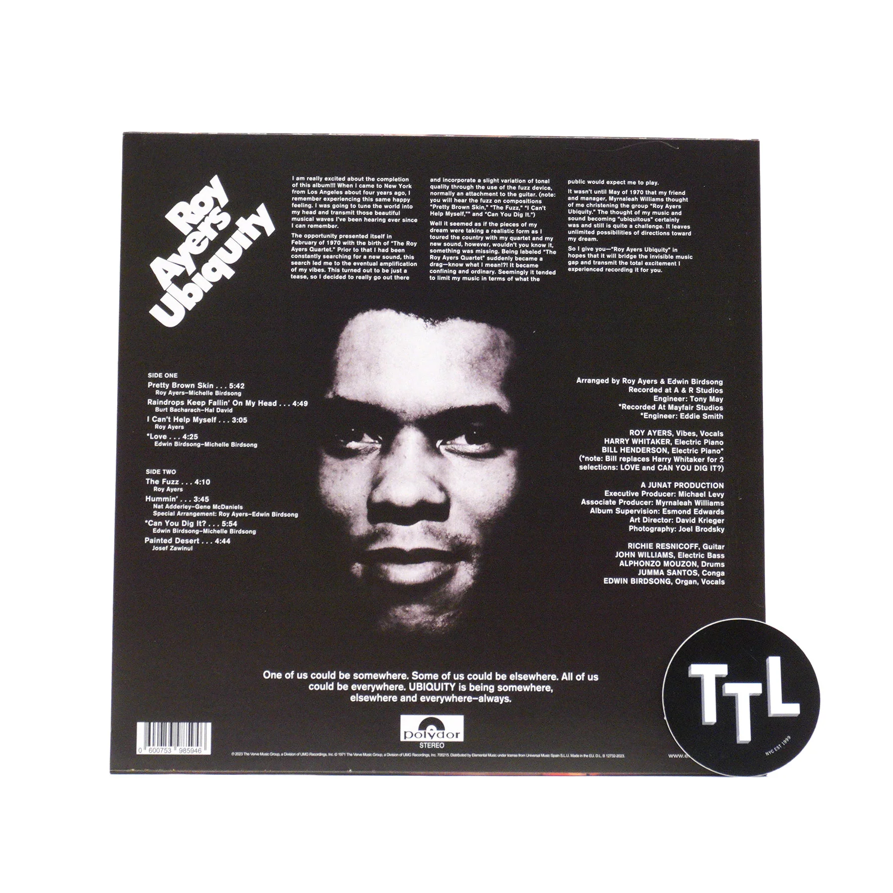 Roy Ayers: Ubiquity (180g, Import) Vinyl LP - Image 2