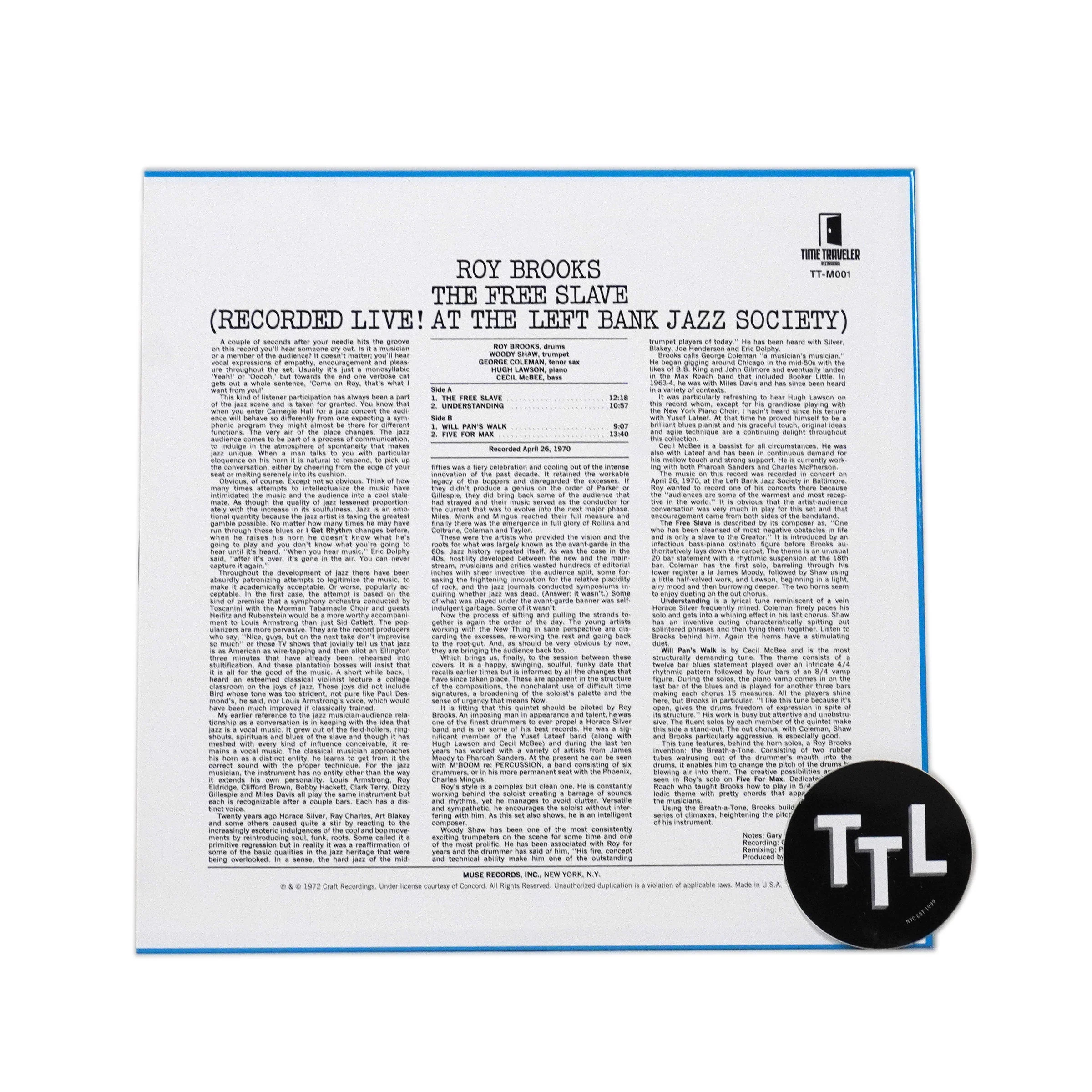 Roy Brooks: The Free Slave Vinyl LP - Image 3