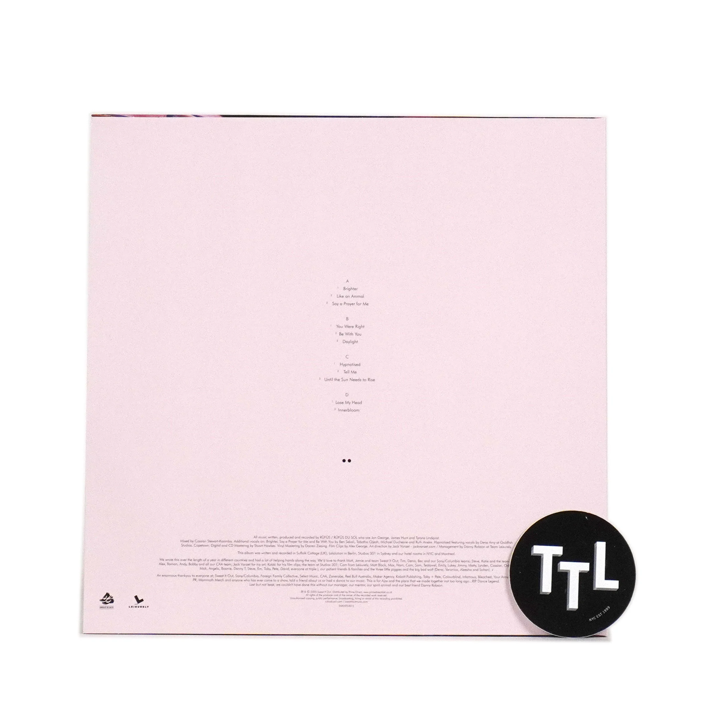 Rufus Du Sol: Bloom (180g, Pink & White Colored Vinyl) Vinyl 2LP - Image 3