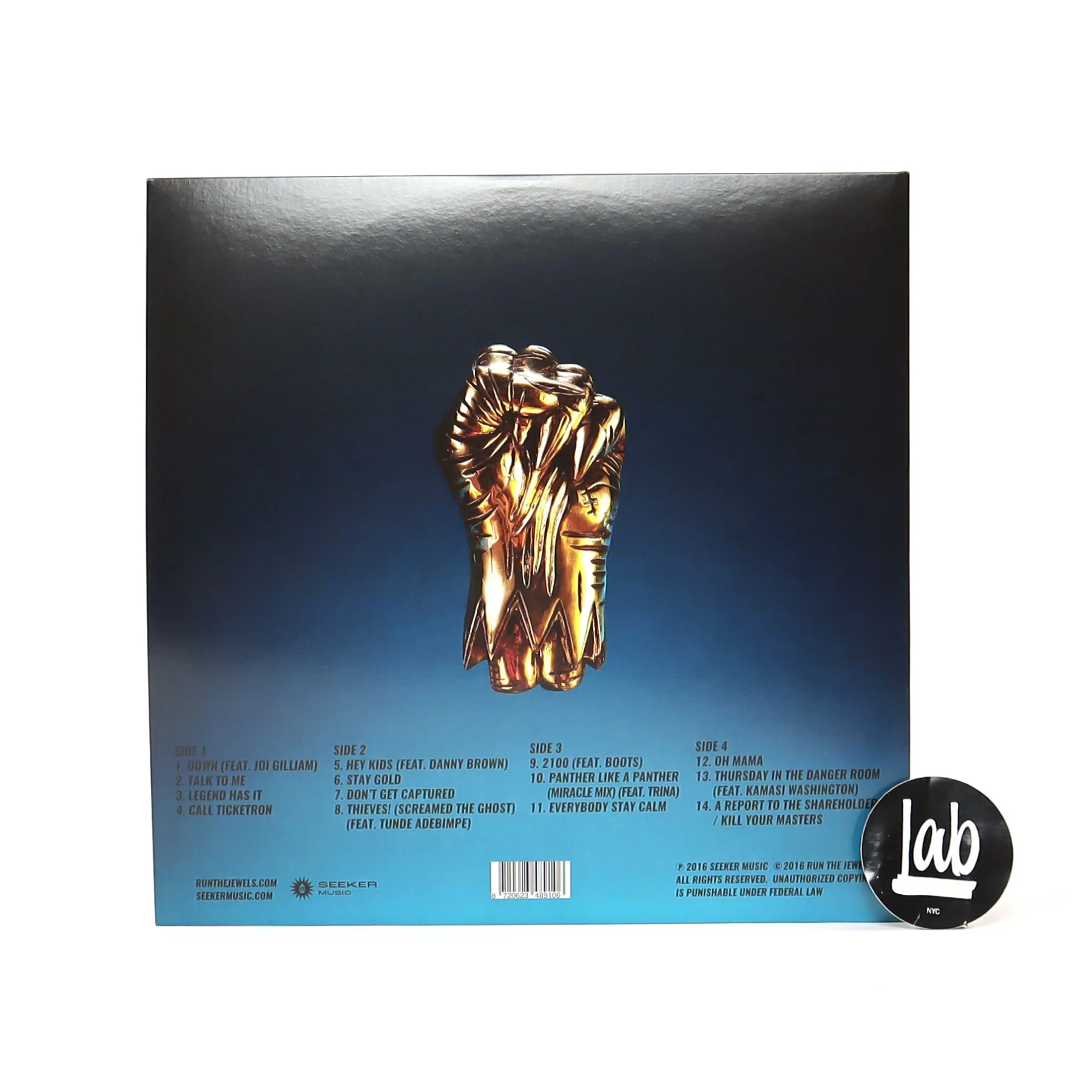 Run The Jewels: Run The Jewels 3 (Opaque Gold Colored Vinyl) Vinyl 2LP - Image 3
