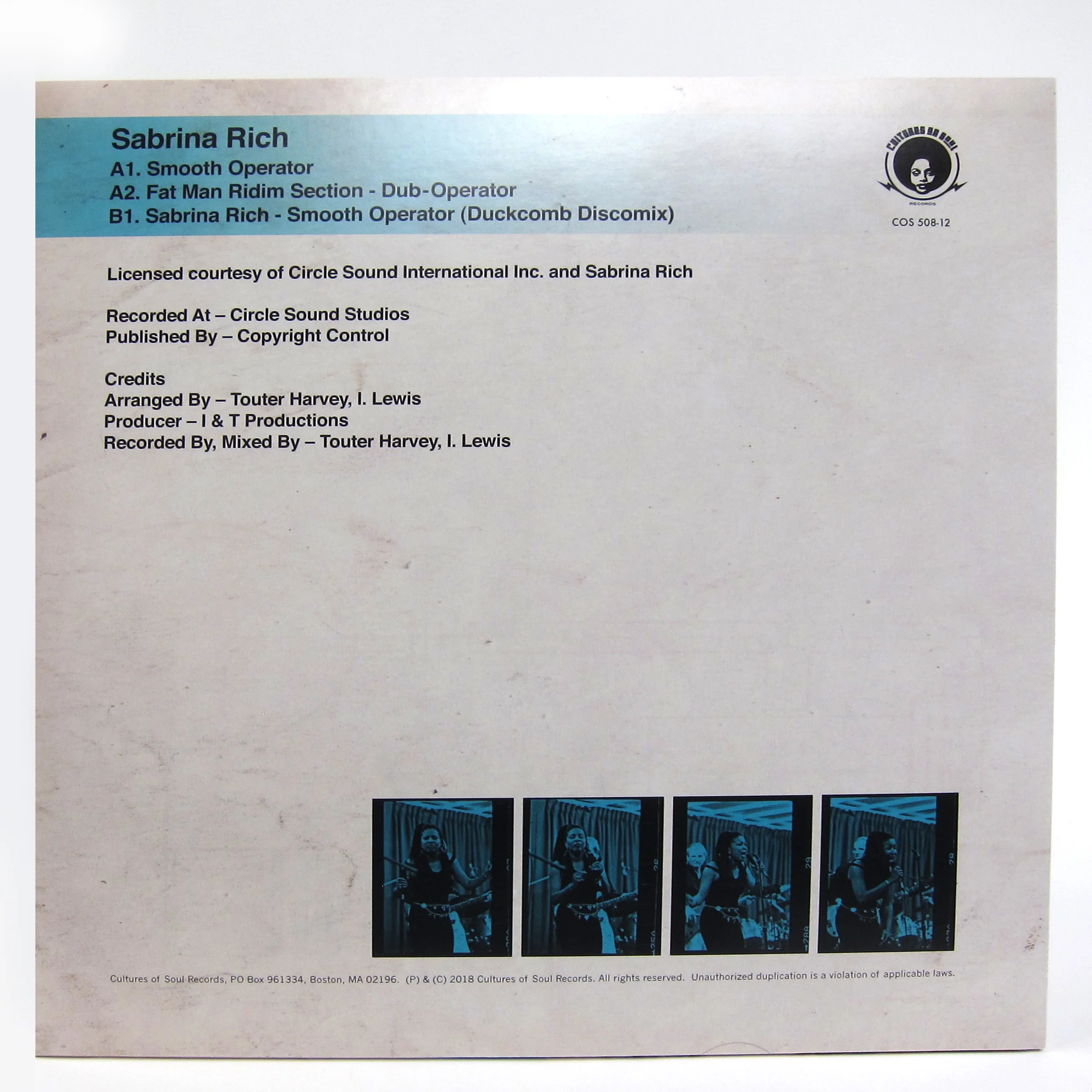 Sabrina Rich: Smooth Operator (Reggae Sade Cover) Vinyl 12" - Image 2