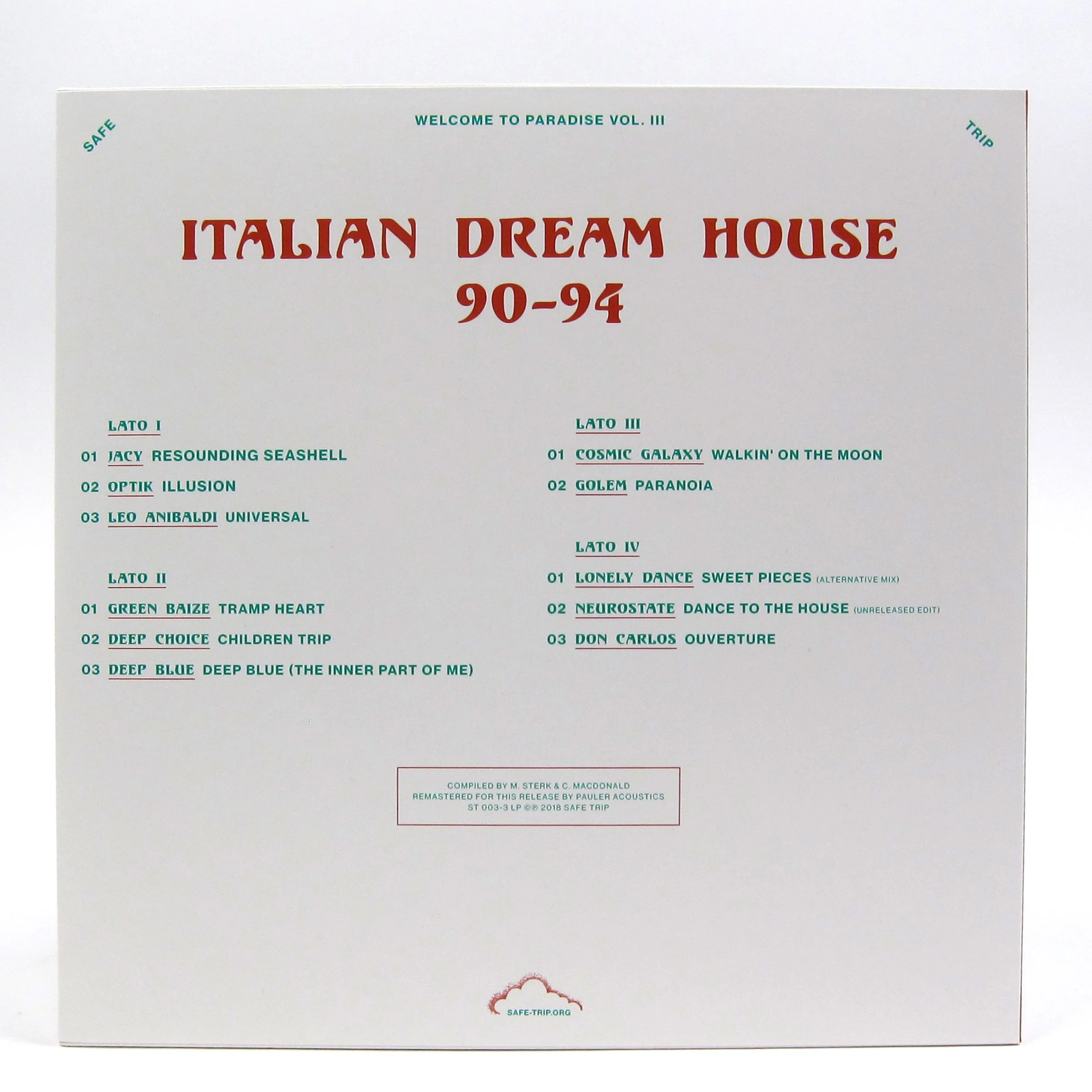 Safe Trip: Welcome To Paradise Vol.III - Italian Dream House 90-94 Vinyl 2LP - Image 3