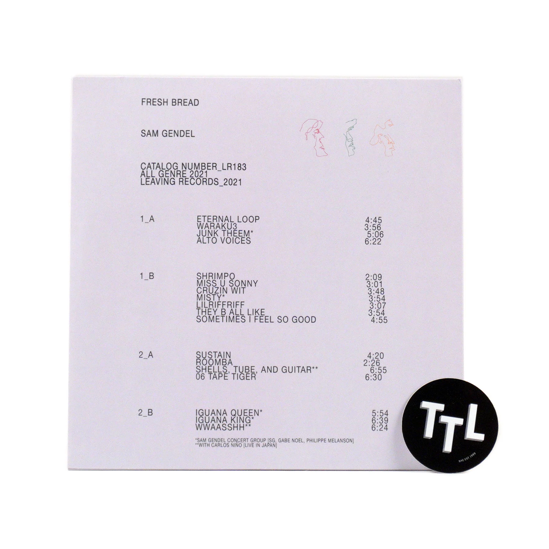 Sam Gendel: Fresh Bread Vinyl 2LP - Image 3
