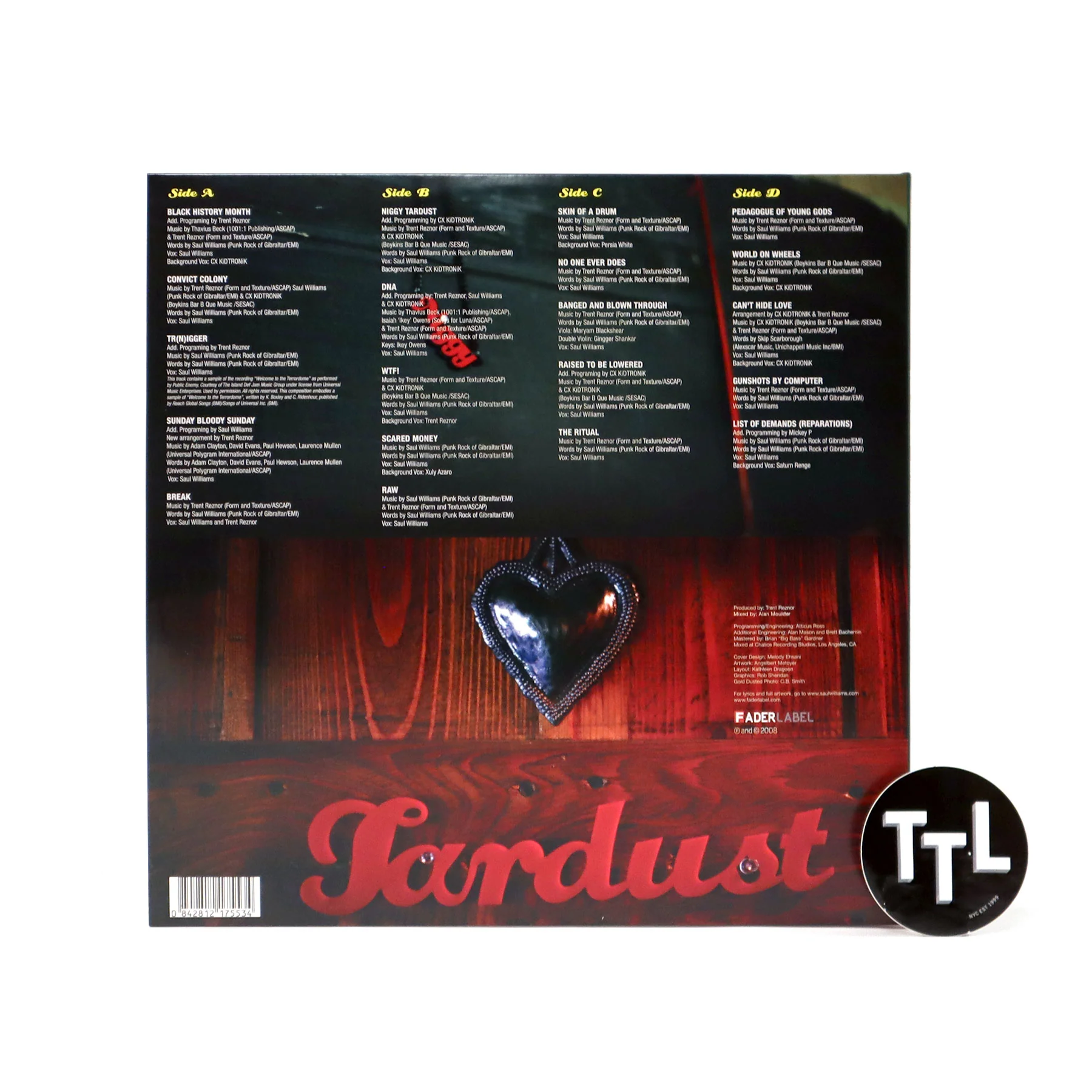Saul Williams: The Inevitable Rise And Liberation Of N**** Tardust (Indie Exclusive Colored Vinyl) Vinyl 2LP - Image 3