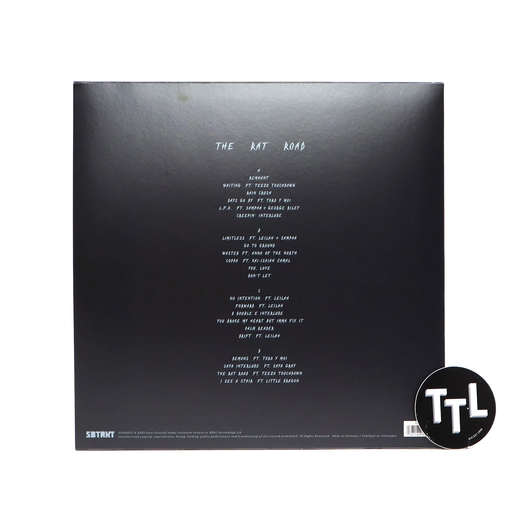SBTRKT: The Rat Road (Indie Exclusive Colored Vinyl) Vinyl 2LP - Image 3