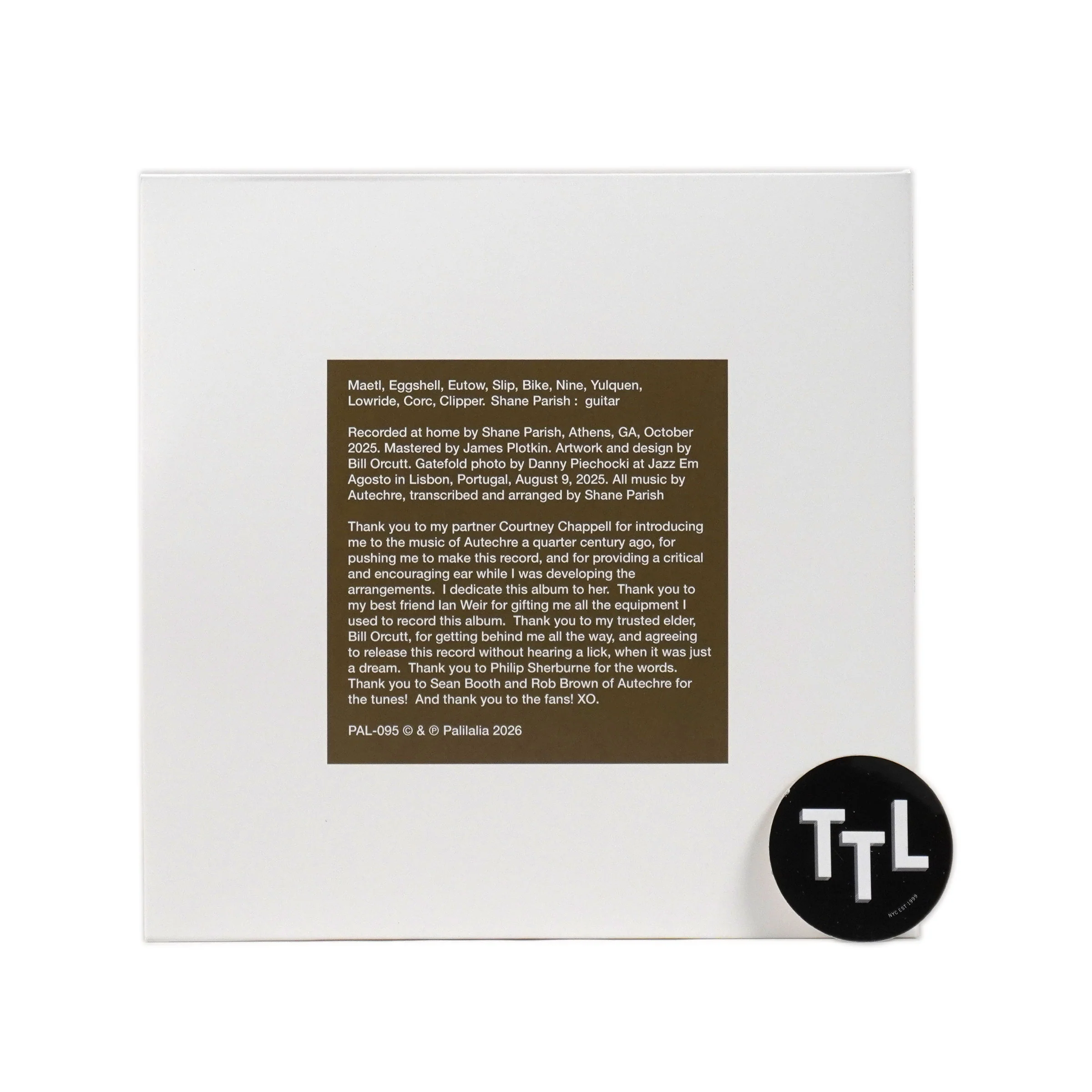 Shane Parish: Autechre Guitar Vinyl 2LP - Image 3