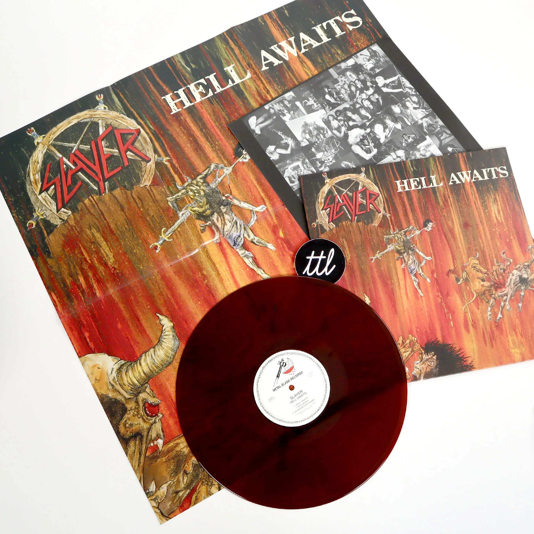 Slayer: Hell Awaits (Red Marbled Colored Vinyl) Vinyl LP - Image 3