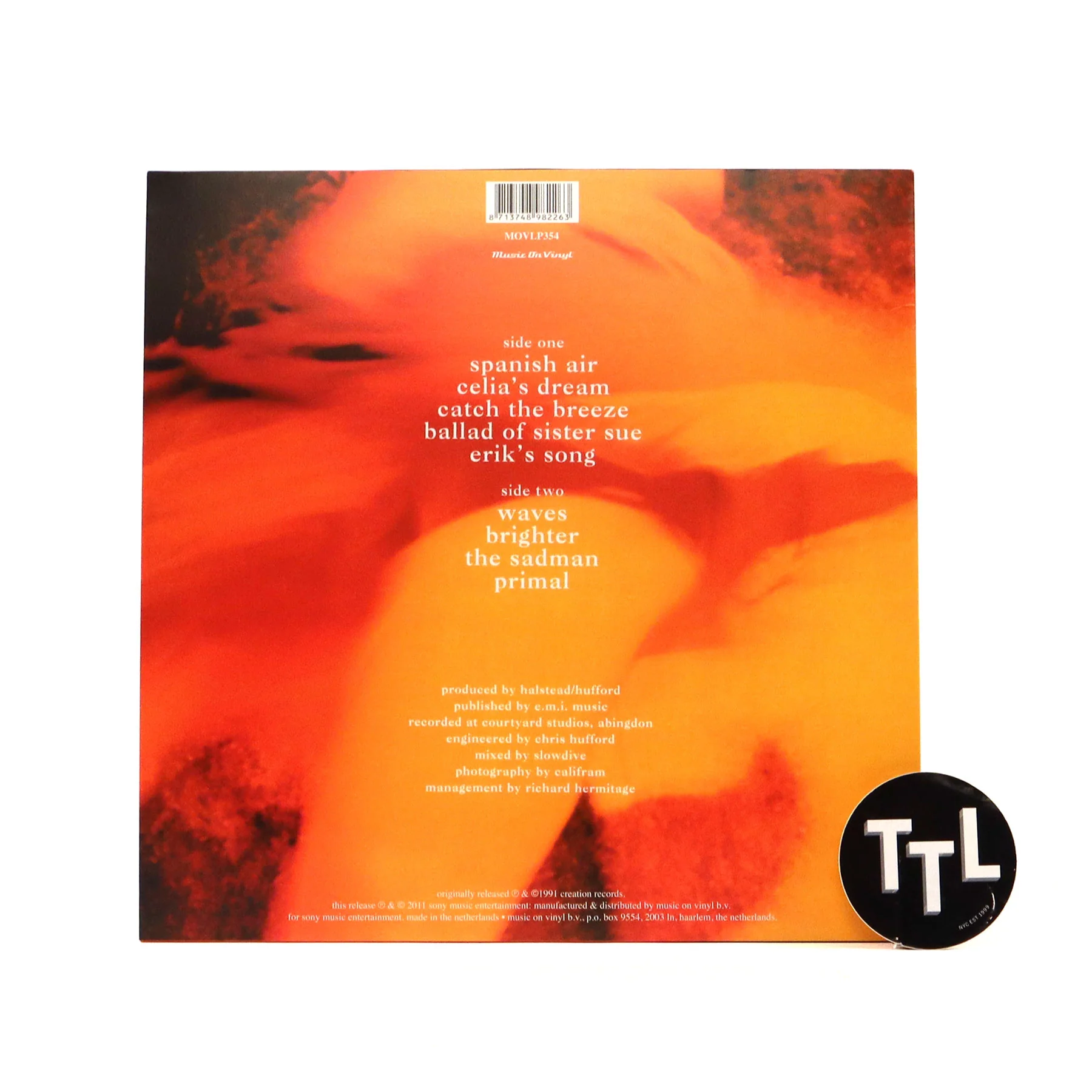 Slowdive: Just For A Day (Music On Vinyl 180g) Vinyl LP - Image 3