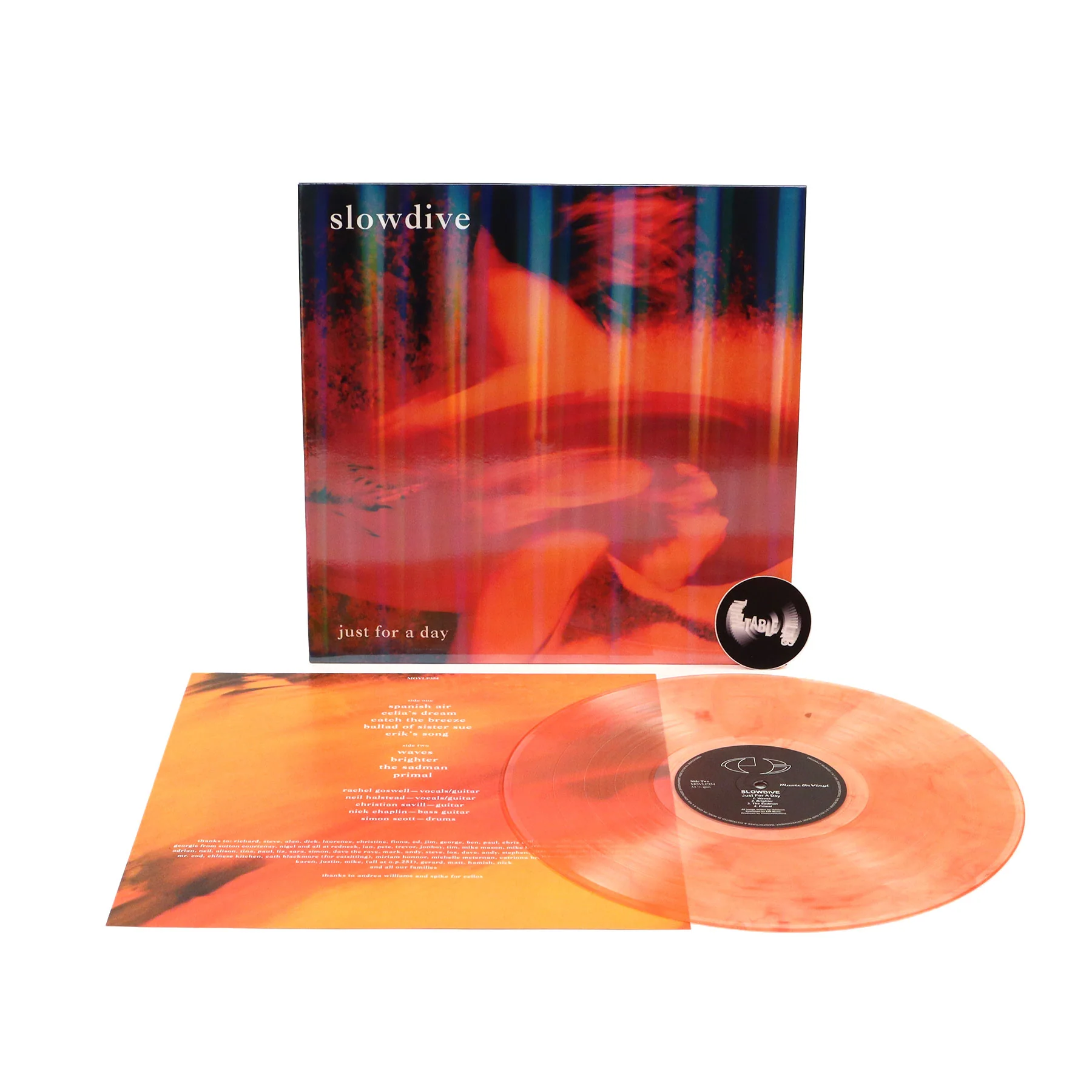 Slowdive: Just For A Day (180g, Red Marble Colored Vinyl) Vinyl LP - Image 2