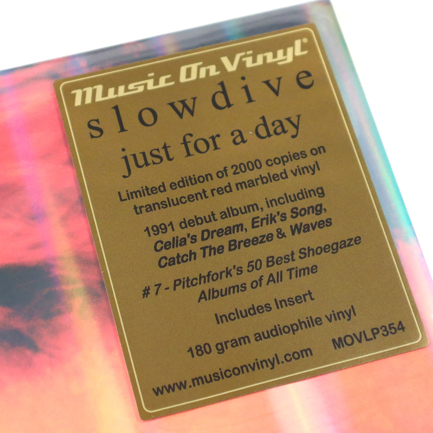 Slowdive: Just For A Day (180g, Red Marble Colored Vinyl) Vinyl LP - Image 4