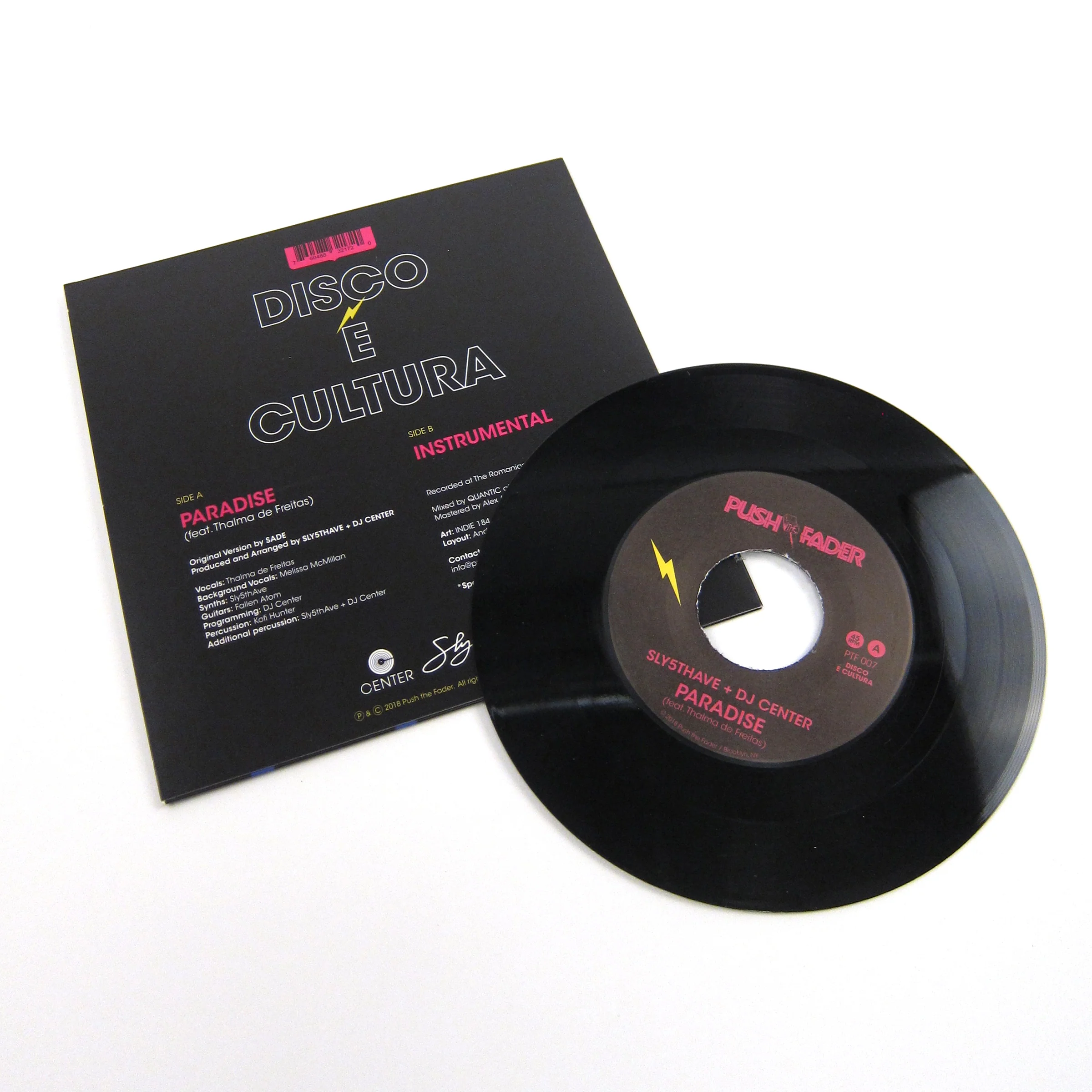 Sly5thAve & DJ Center: Paradise Vinyl 7” - Image 2