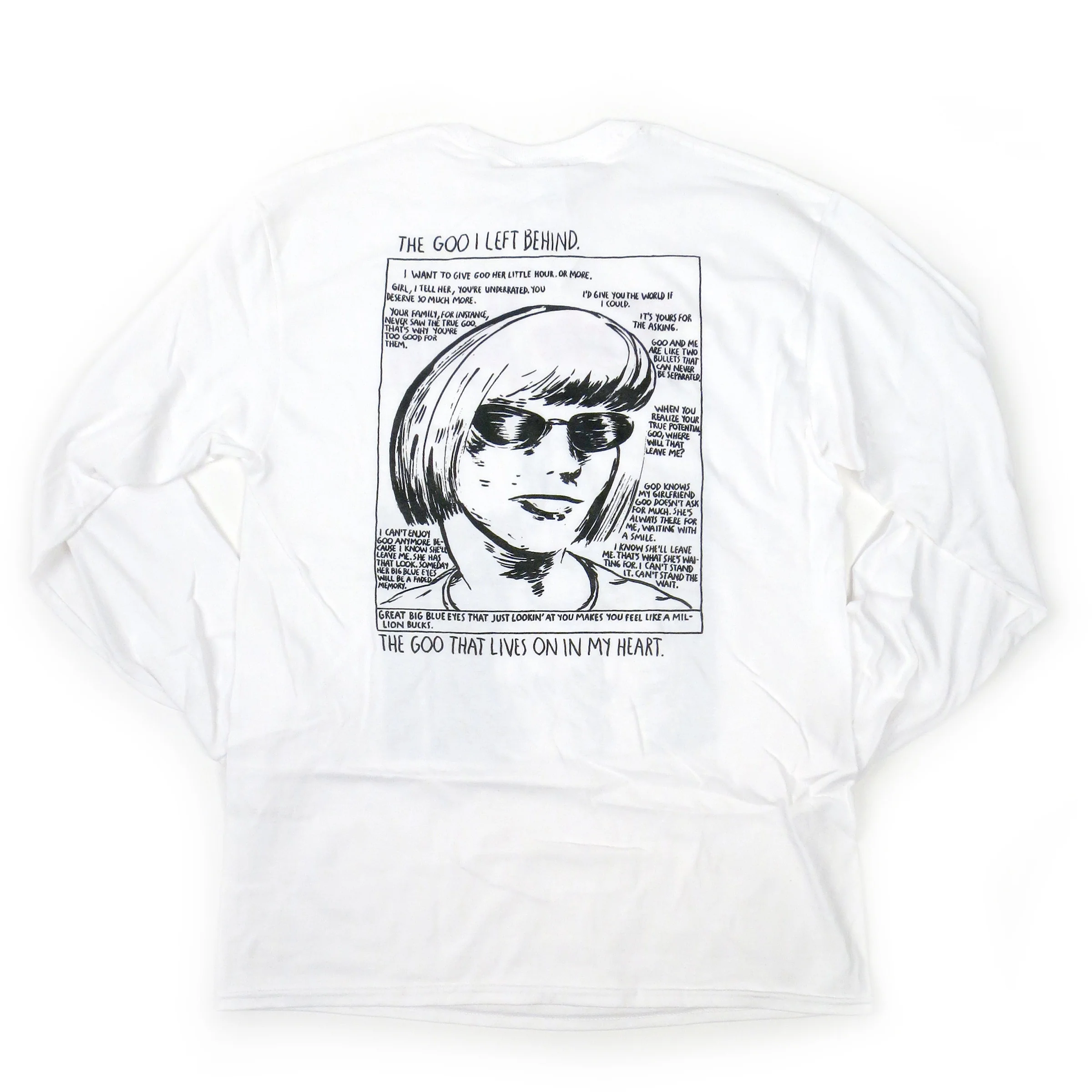Sonic Youth: Echo Long Sleeve Shirt - White - Image 2