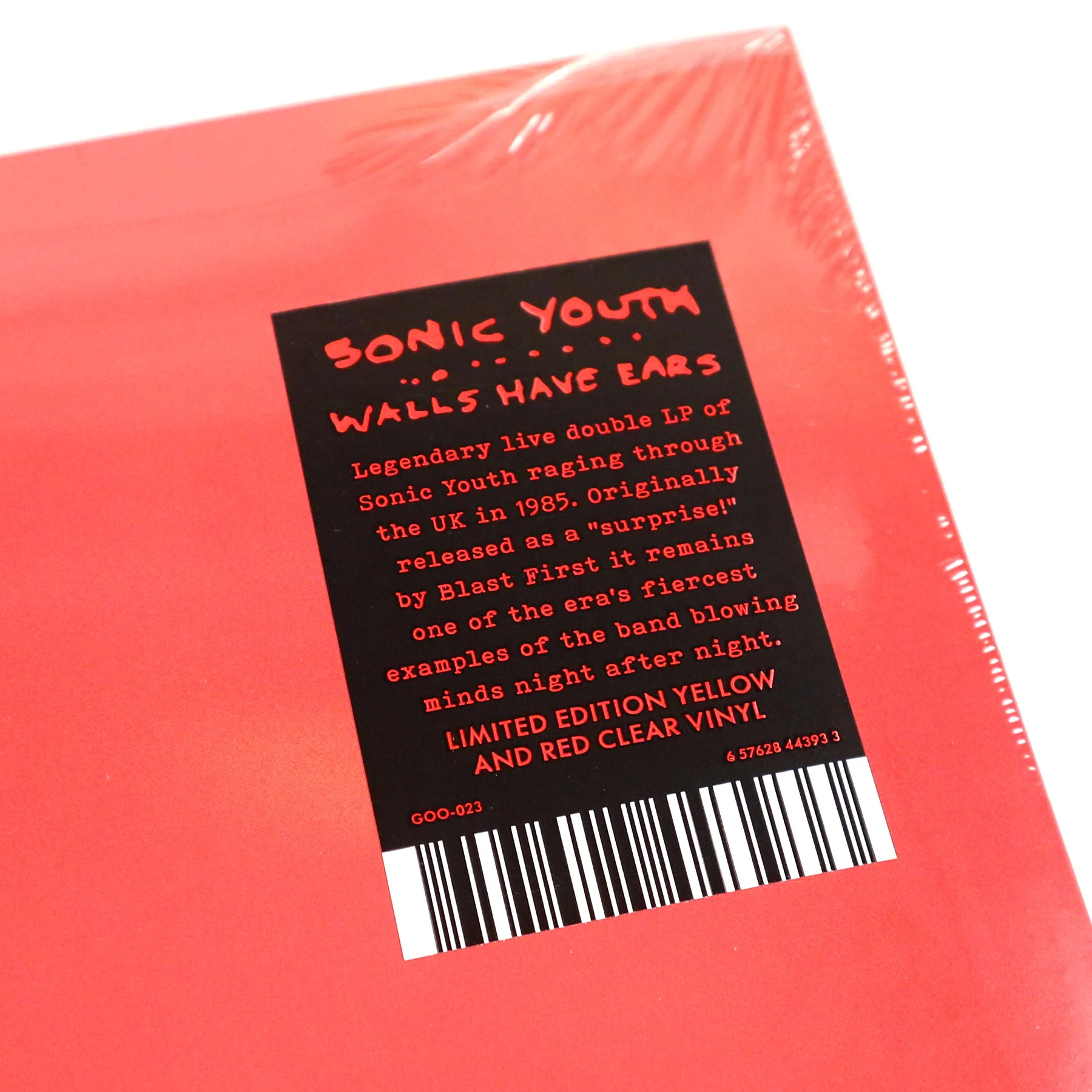 Sonic Youth: Walls Have Ears (Red & Yellow Colored Vinyl) Vinyl 2LP - Image 4