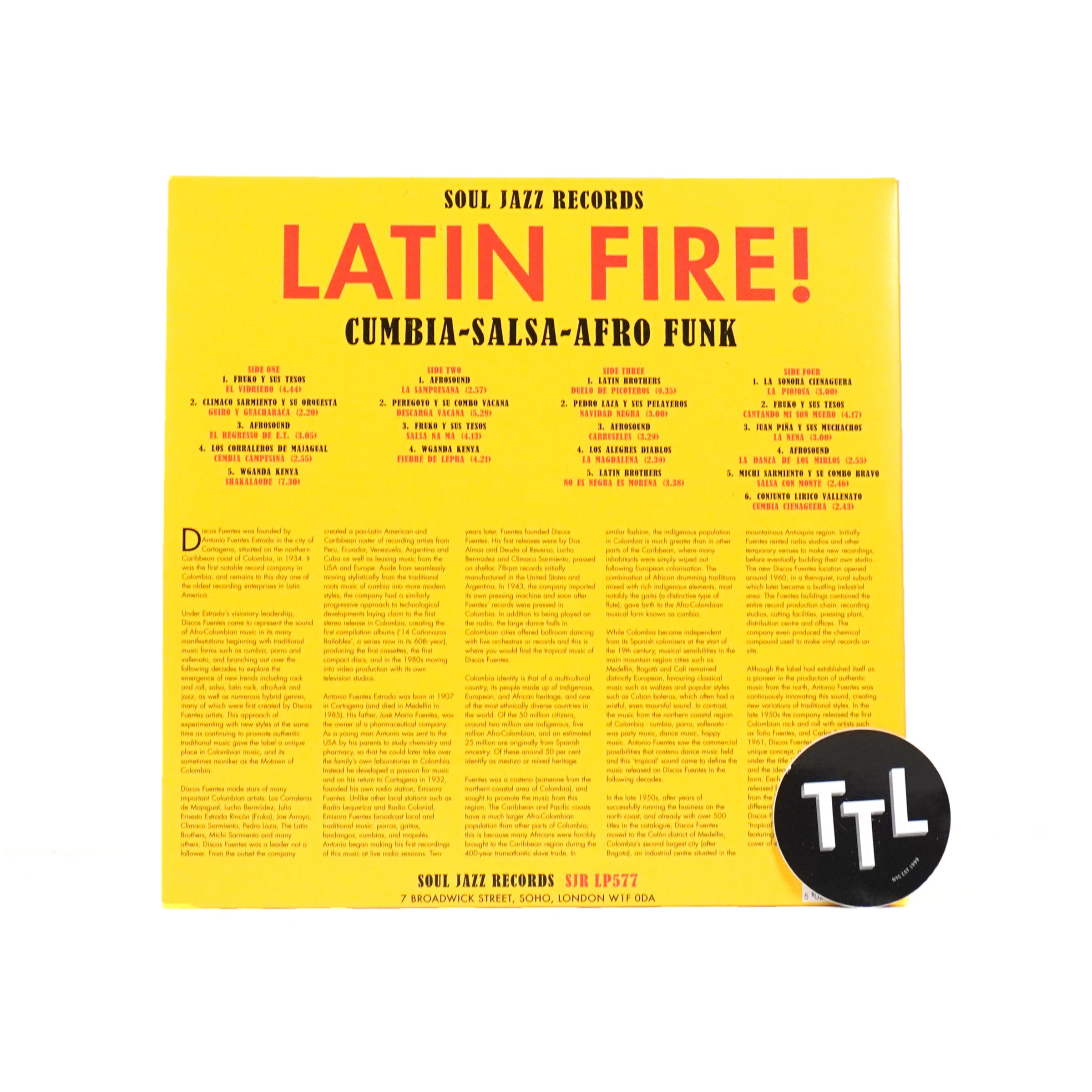 Soul Jazz Records: Latin Fire! Tropical Dance Music From Discos Fuentes, Colombia 1956-83 Vinyl 2LP - Image 3