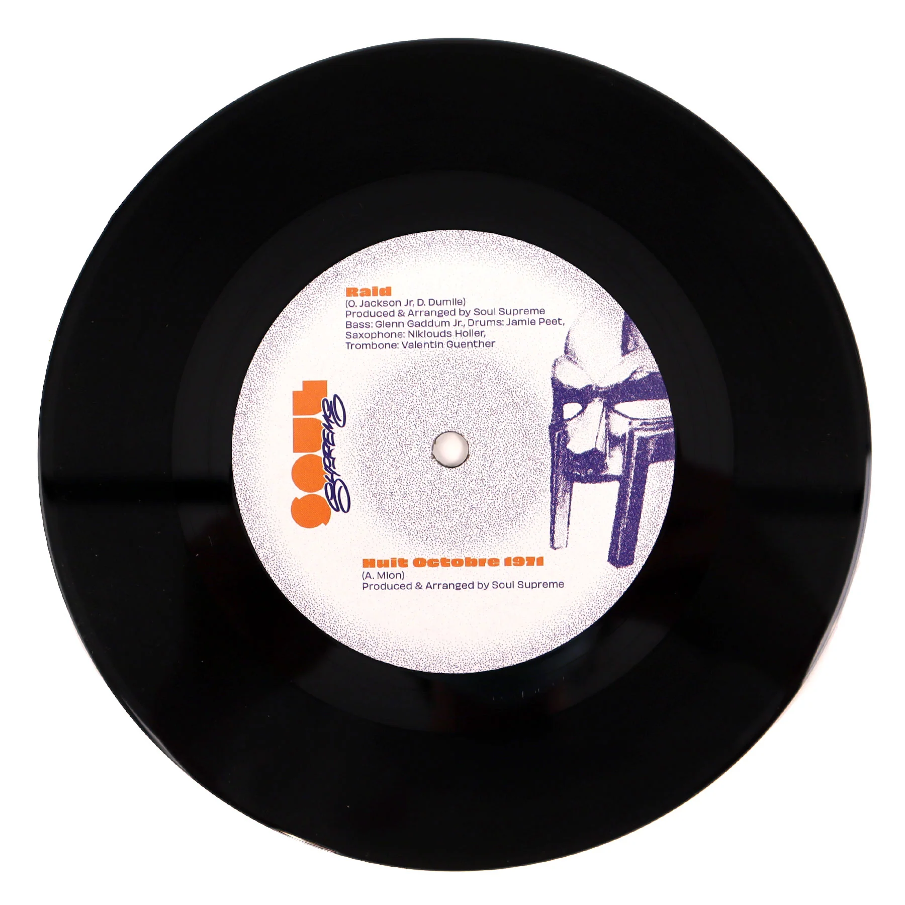 Soul Supreme: Huit Octobre 1971 / Raid (MF Doom Samples) Vinyl 7" - Image 2