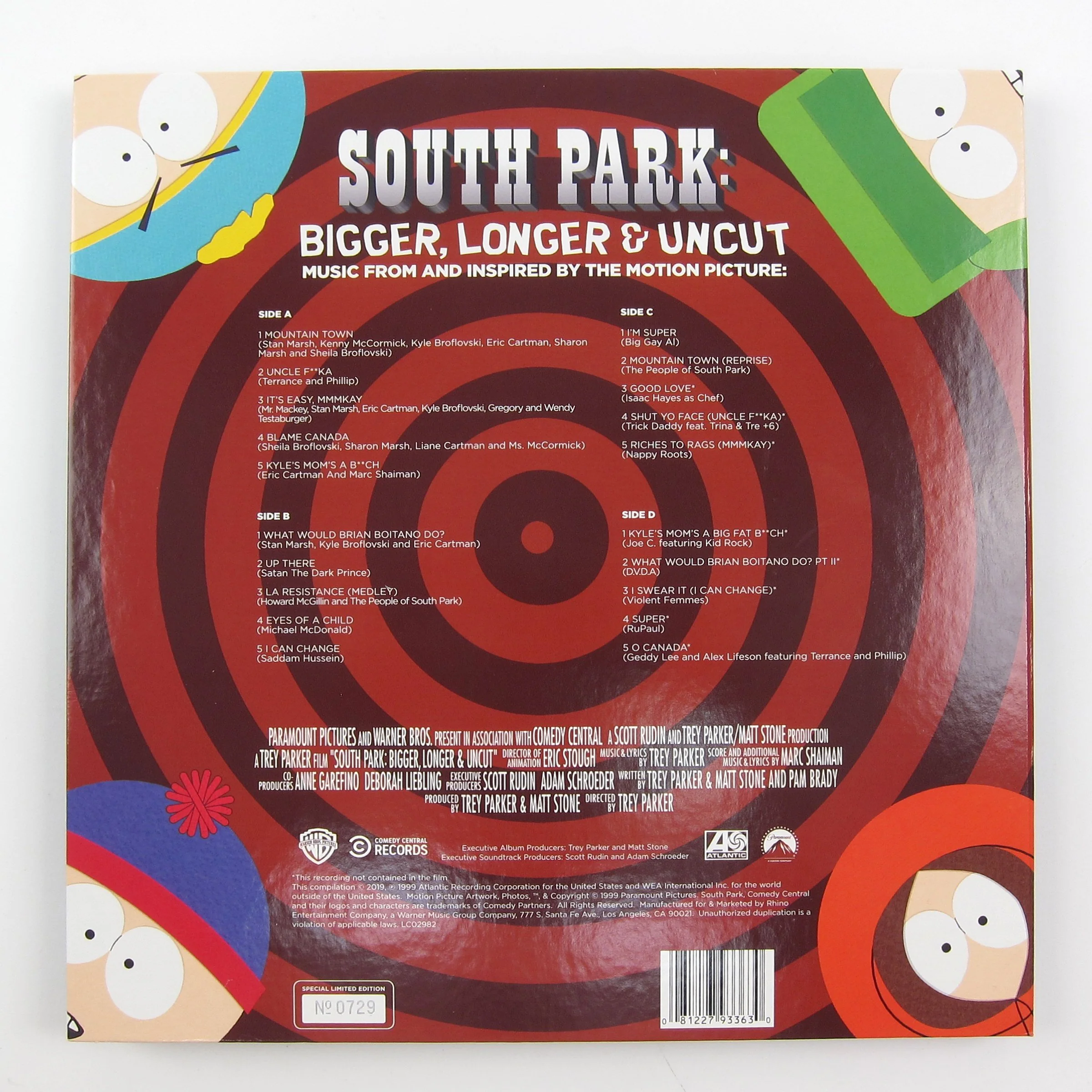 South Park: Bigger, Longer & Uncut Soundtrack (Colored Vinyl) Vinyl 2LP - Image 4