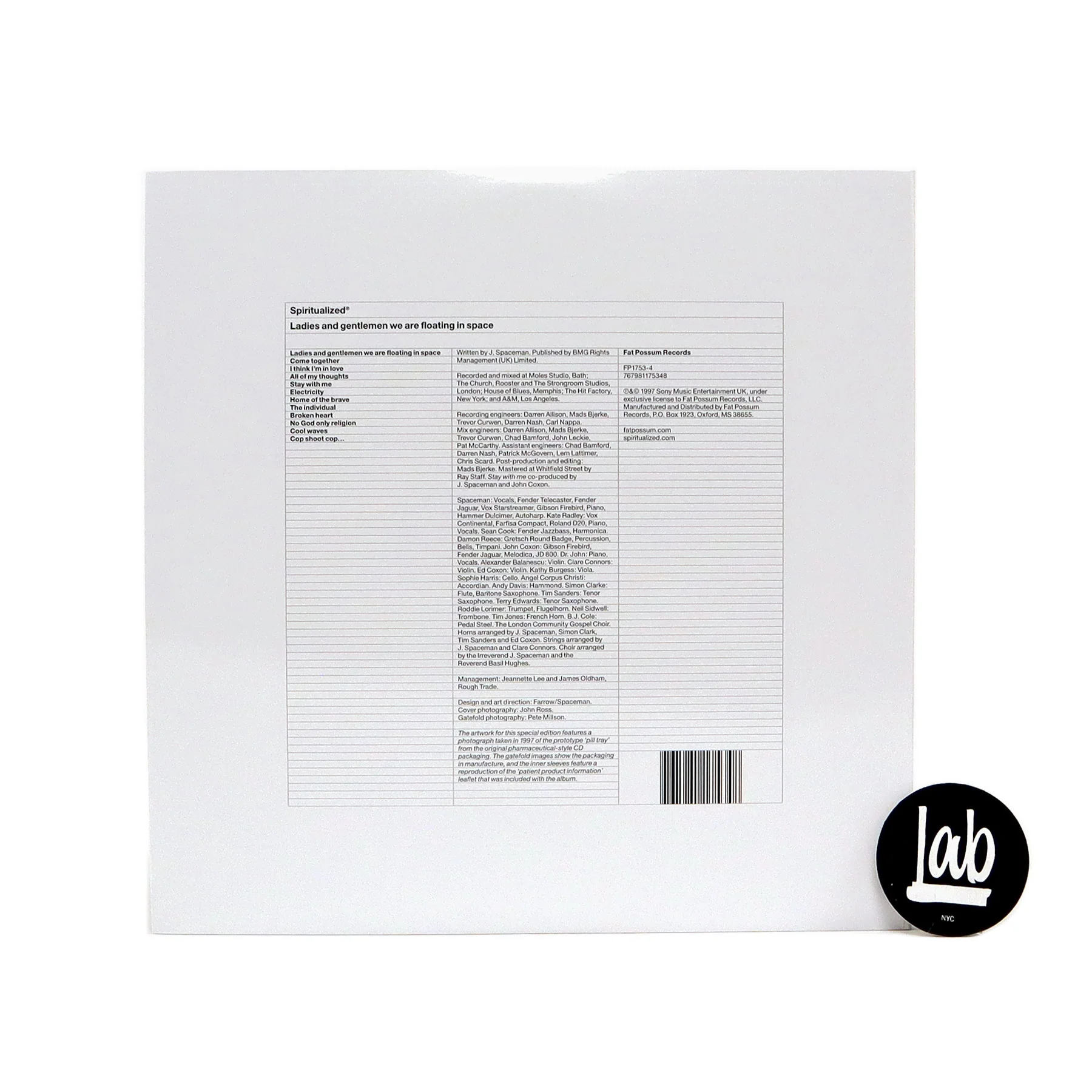Spiritualized: Ladies And Gentlemen We Are Floating In Space - Special Edition (180g, Colored Vinyl) Vinyl 2LP - Image 3