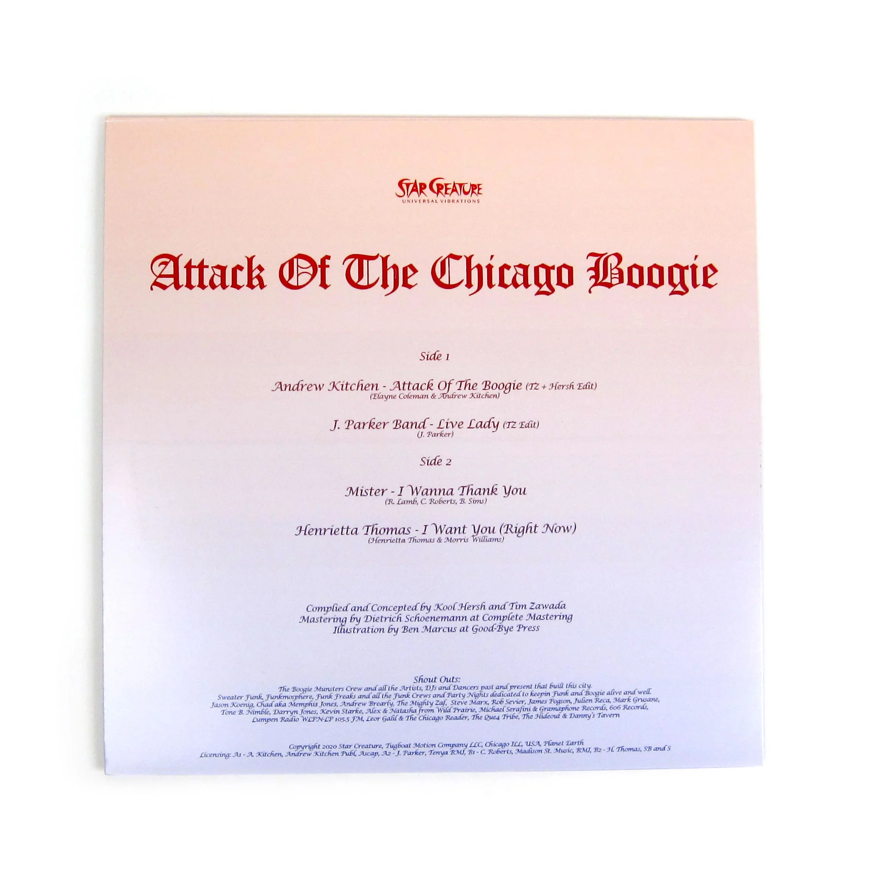 Star Creature: Attack Of The Chicago Boogie - Private Press Disco, Soul & Boogie Records Vinyl 12" - Image 2