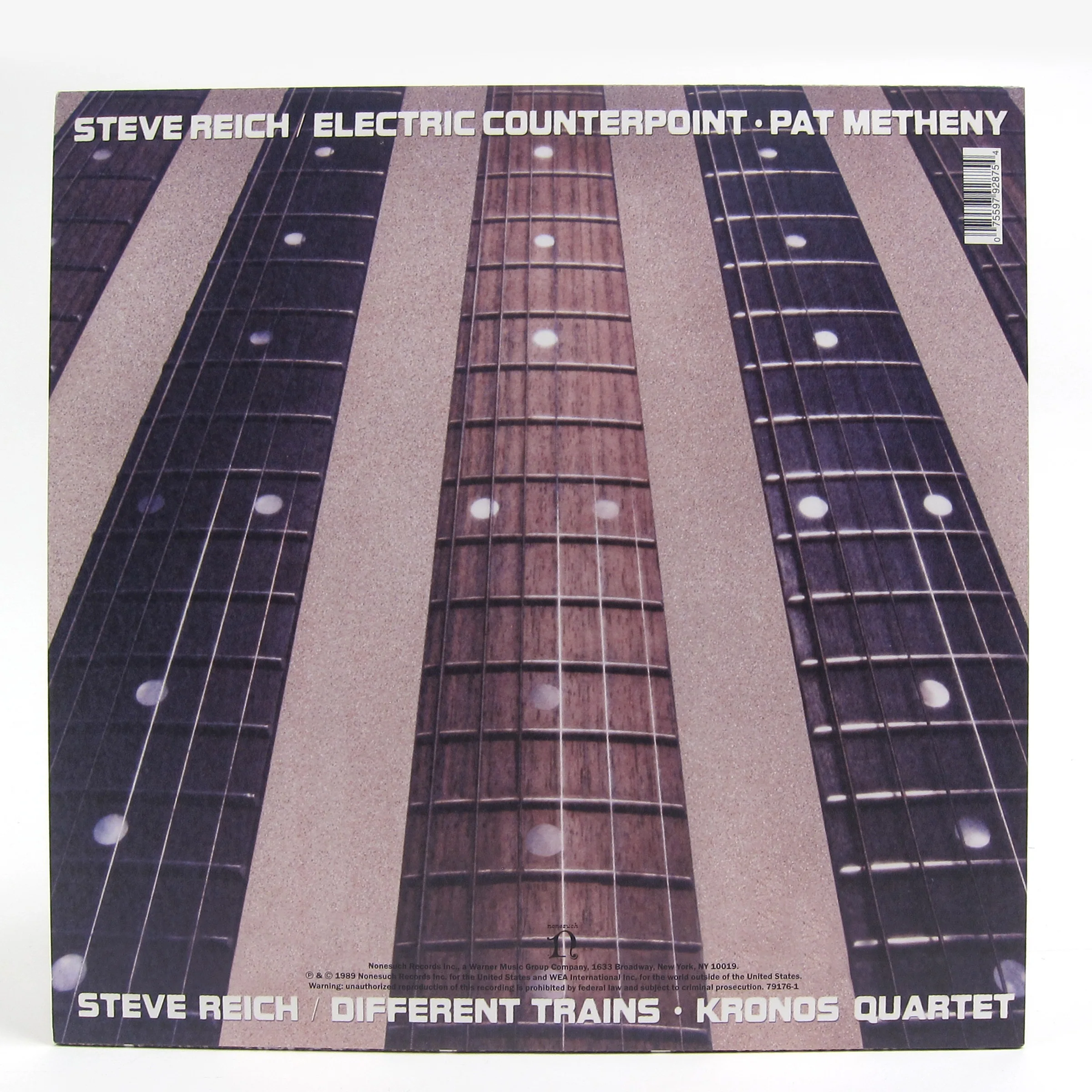 Steve Reich: Different Trains / Electric Counterpoint (Kronos Quartet, Pat Metheny) Vinyl LP - Image 3