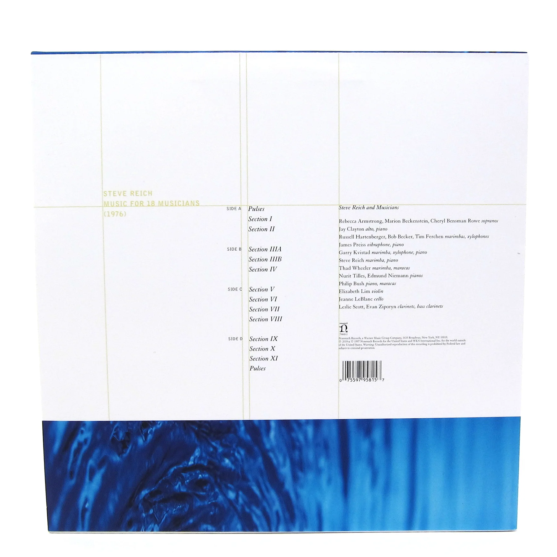 Steve Reich: Music for 18 Musicians Vinyl 2LP - Image 3