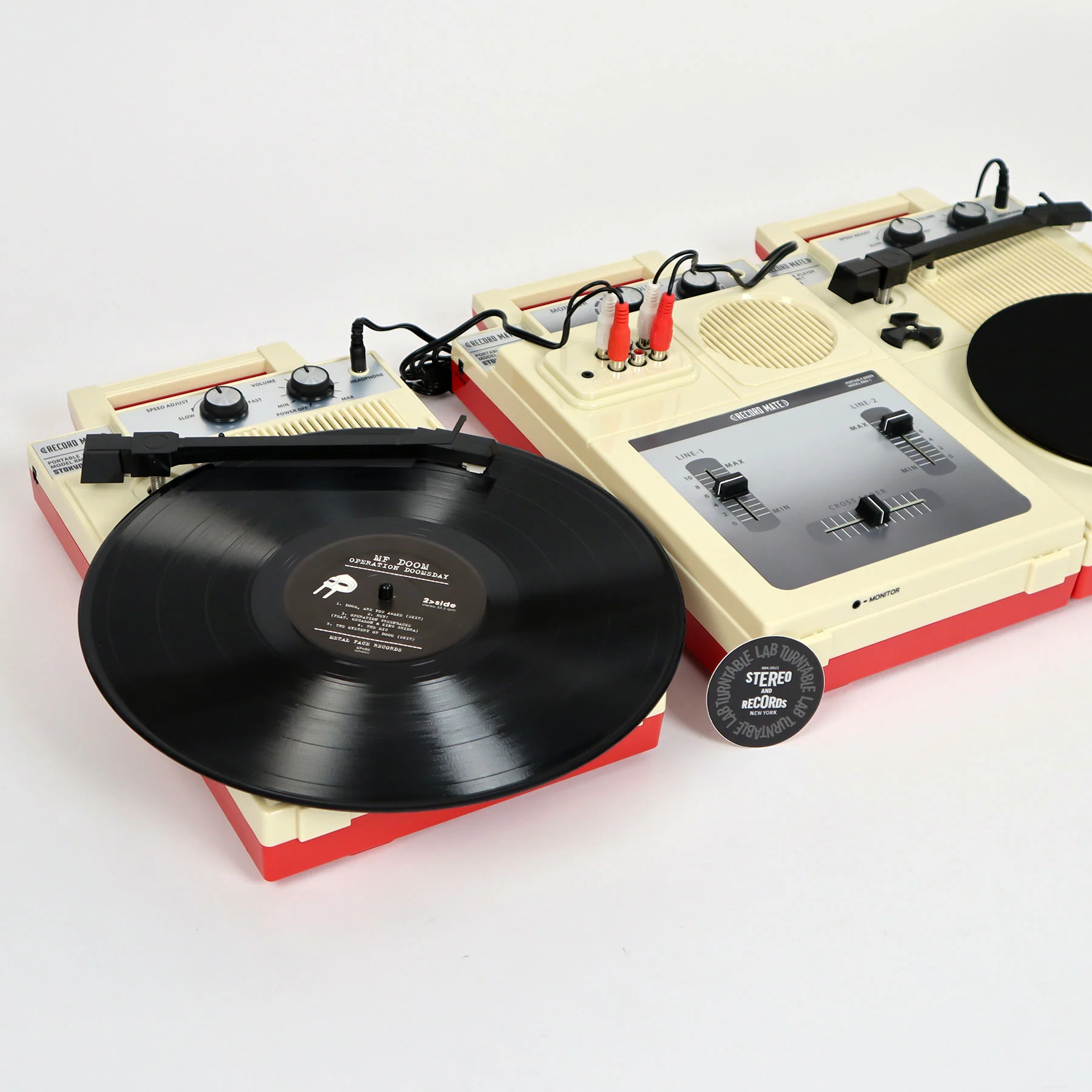 Stokyo: Complete Portable DJ Set (2x RM-1 Turntables, 1x RMX-1 Mixer) - Image 2