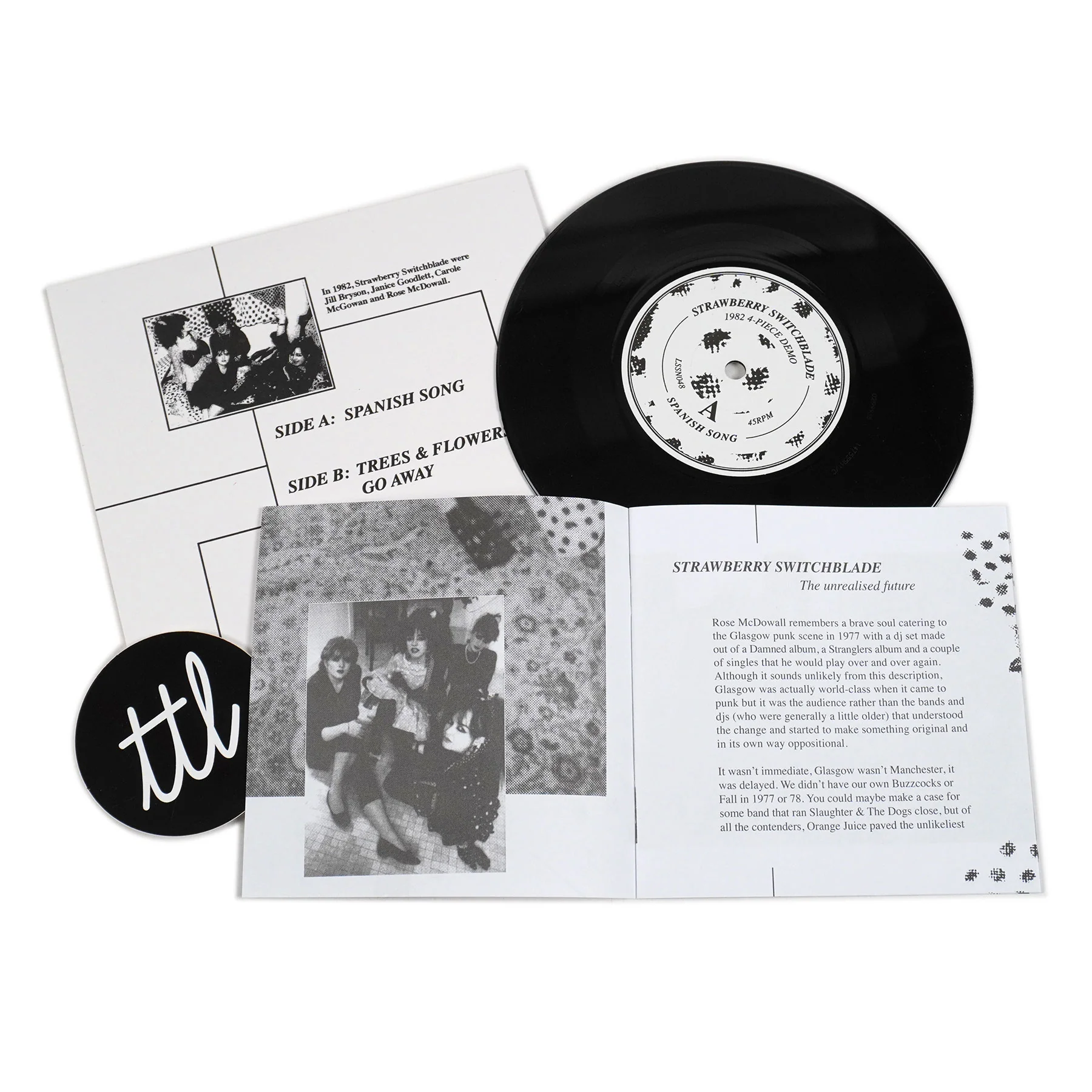 Strawberry Switchblade: 1982 4-Piece Demo Vinyl 7" - Image 2