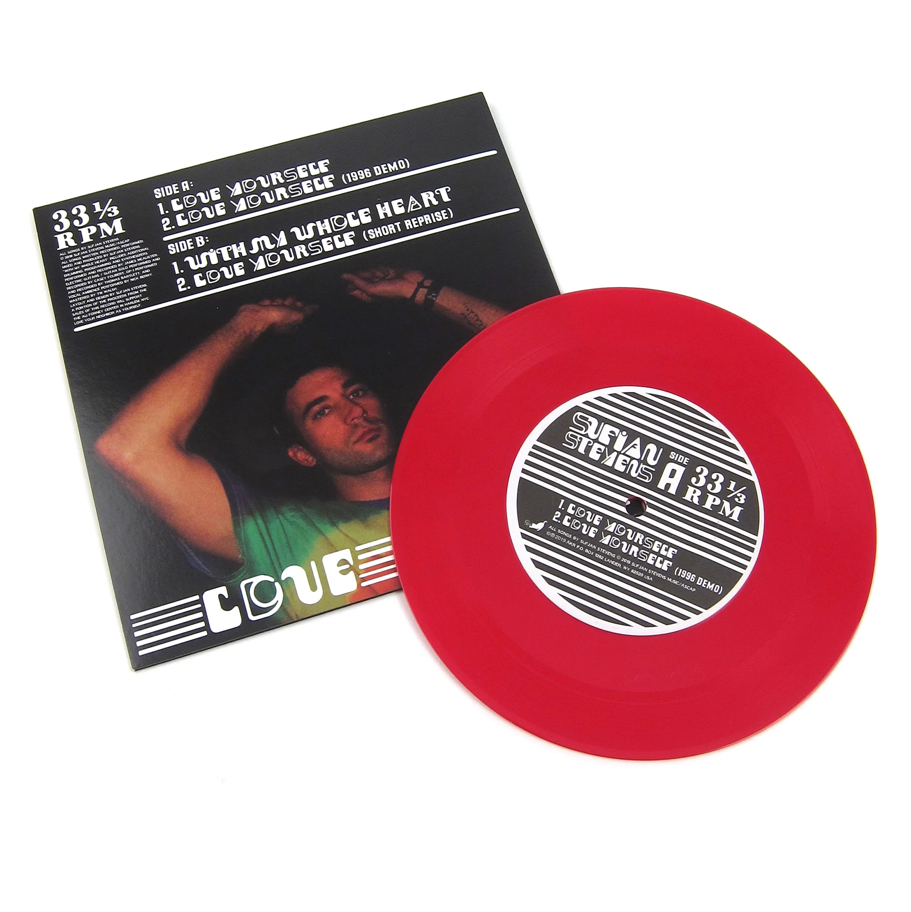 Sufjan Stevens: Love Yourself / With My Whole Heart (Random Colored Vinyl) Vinyl 7" - Image 2