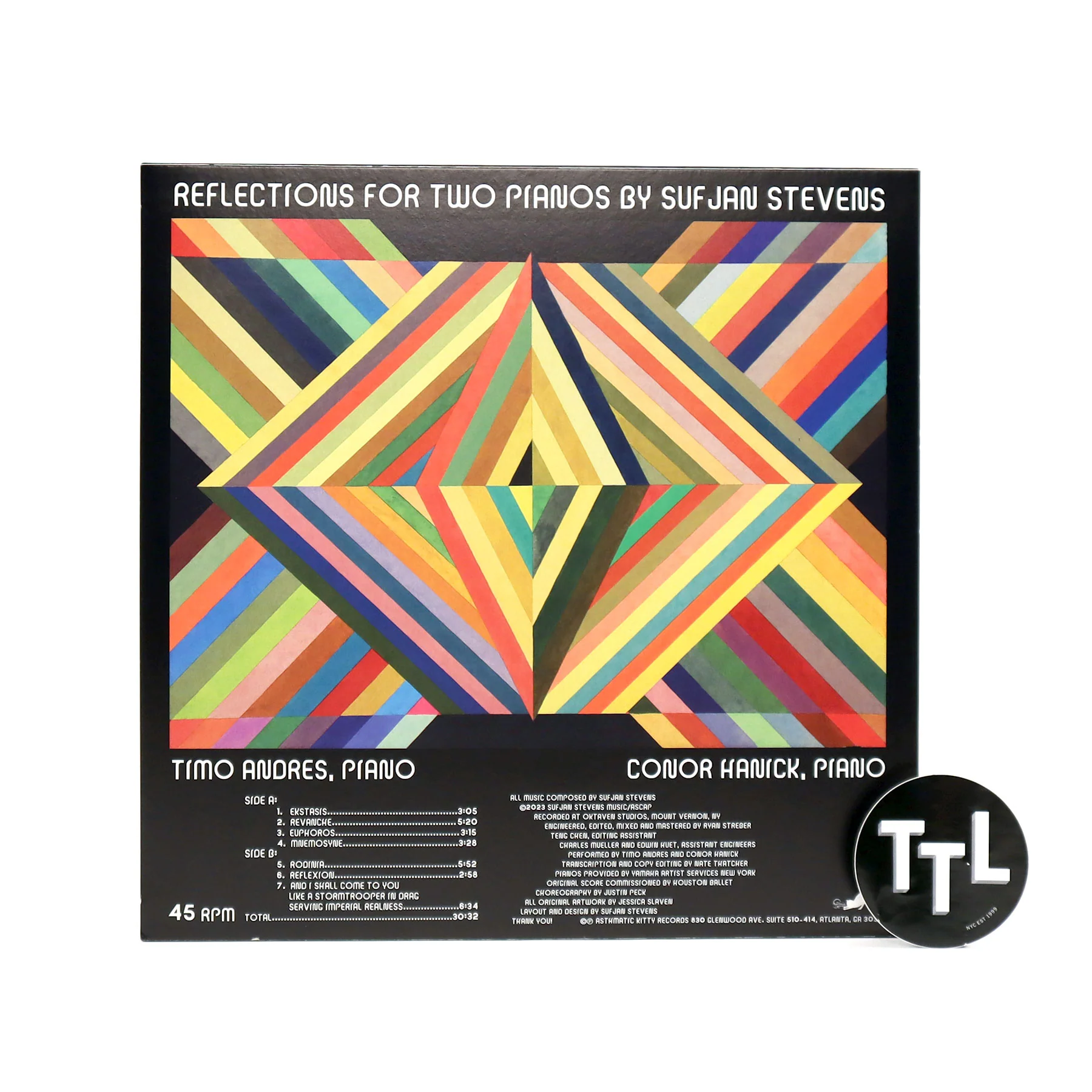 Sufjan Stevens, Timo Andres, & Conor Hanick: Reflections (Indie Exclusive Colored Vinyl) Vinyl LP - Image 3