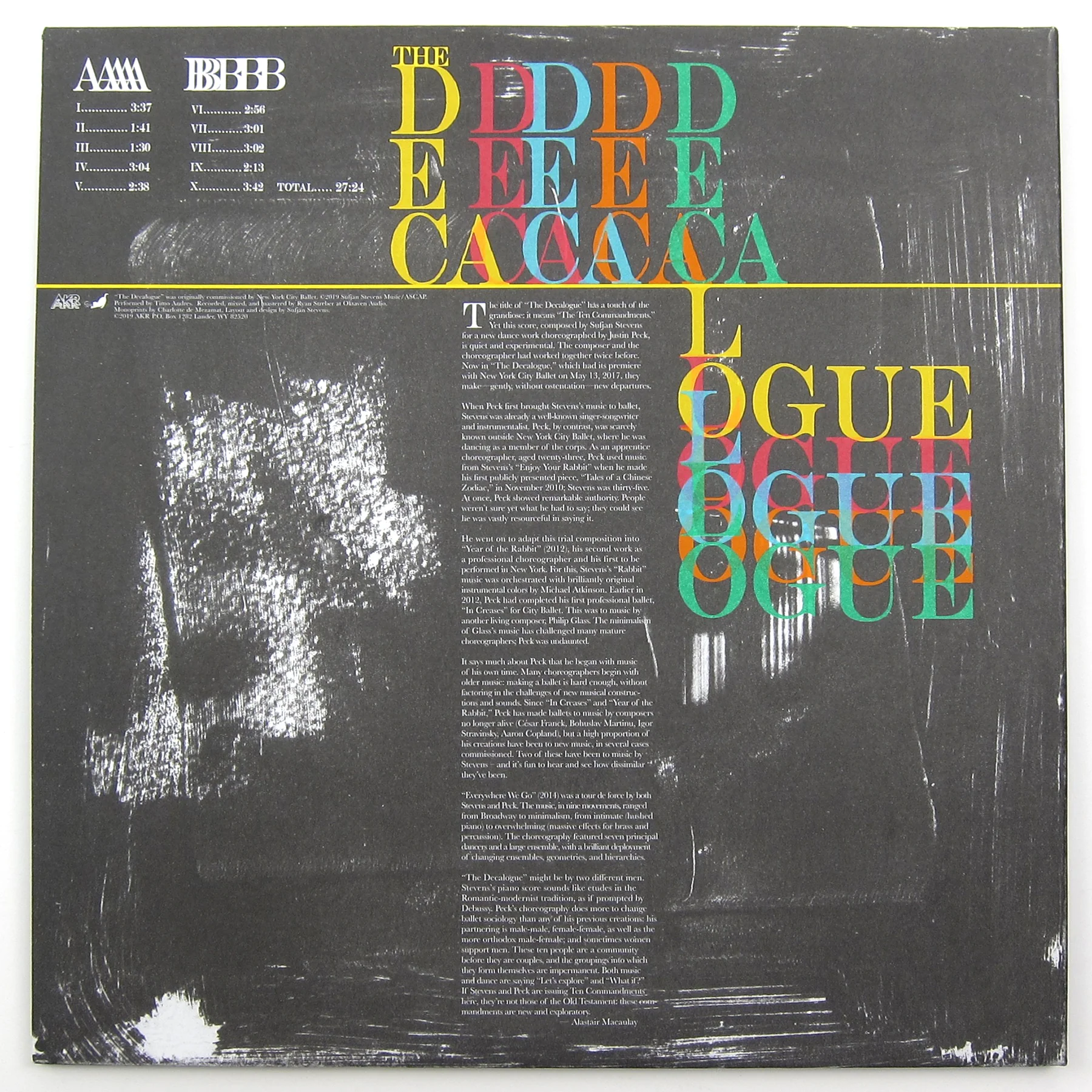 Sufjan Stevens & Timo Andres: The Decalogue Vinyl LP - Image 2