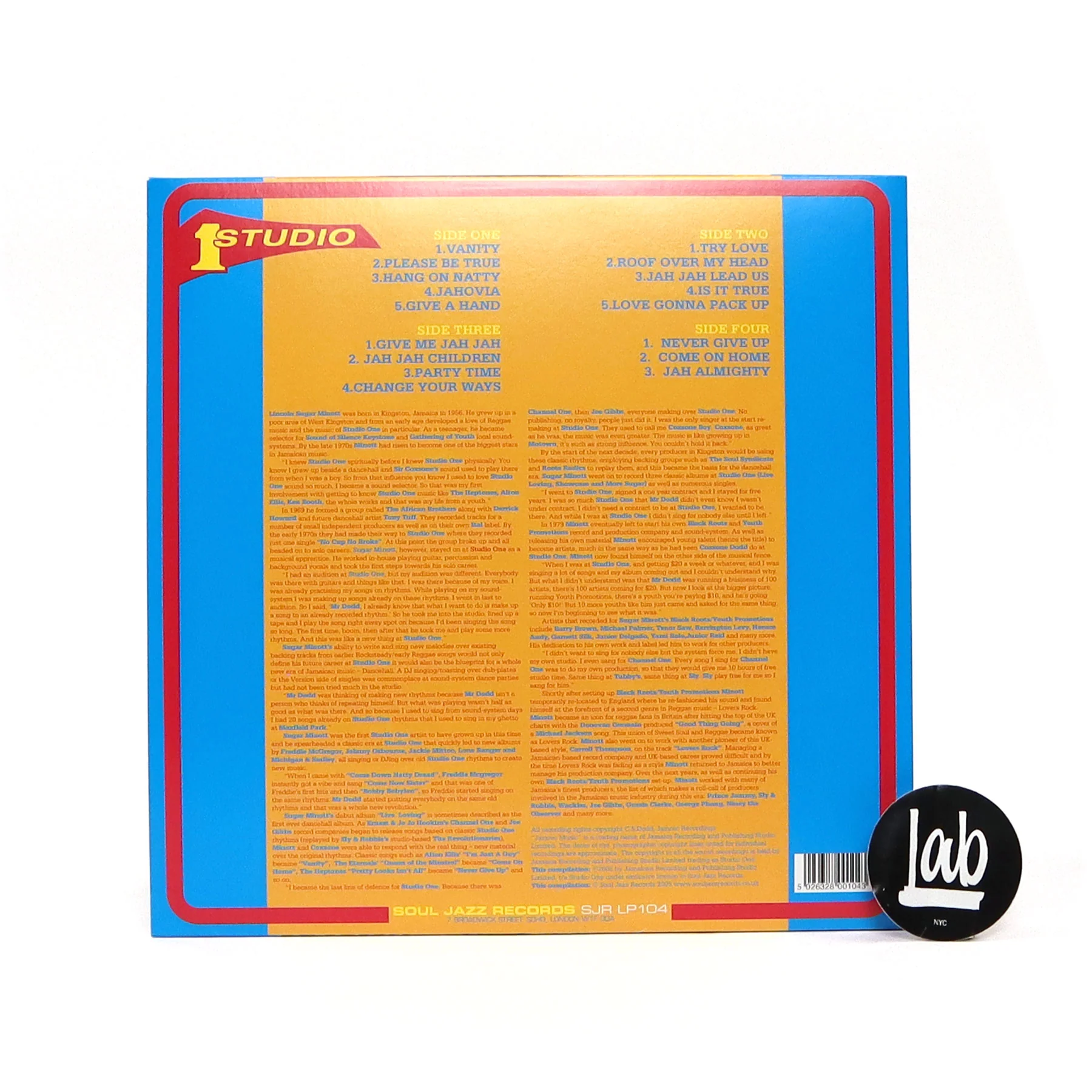 Sugar Minott: Sugar Minott At Studio One Vinyl 2LP - Image 3
