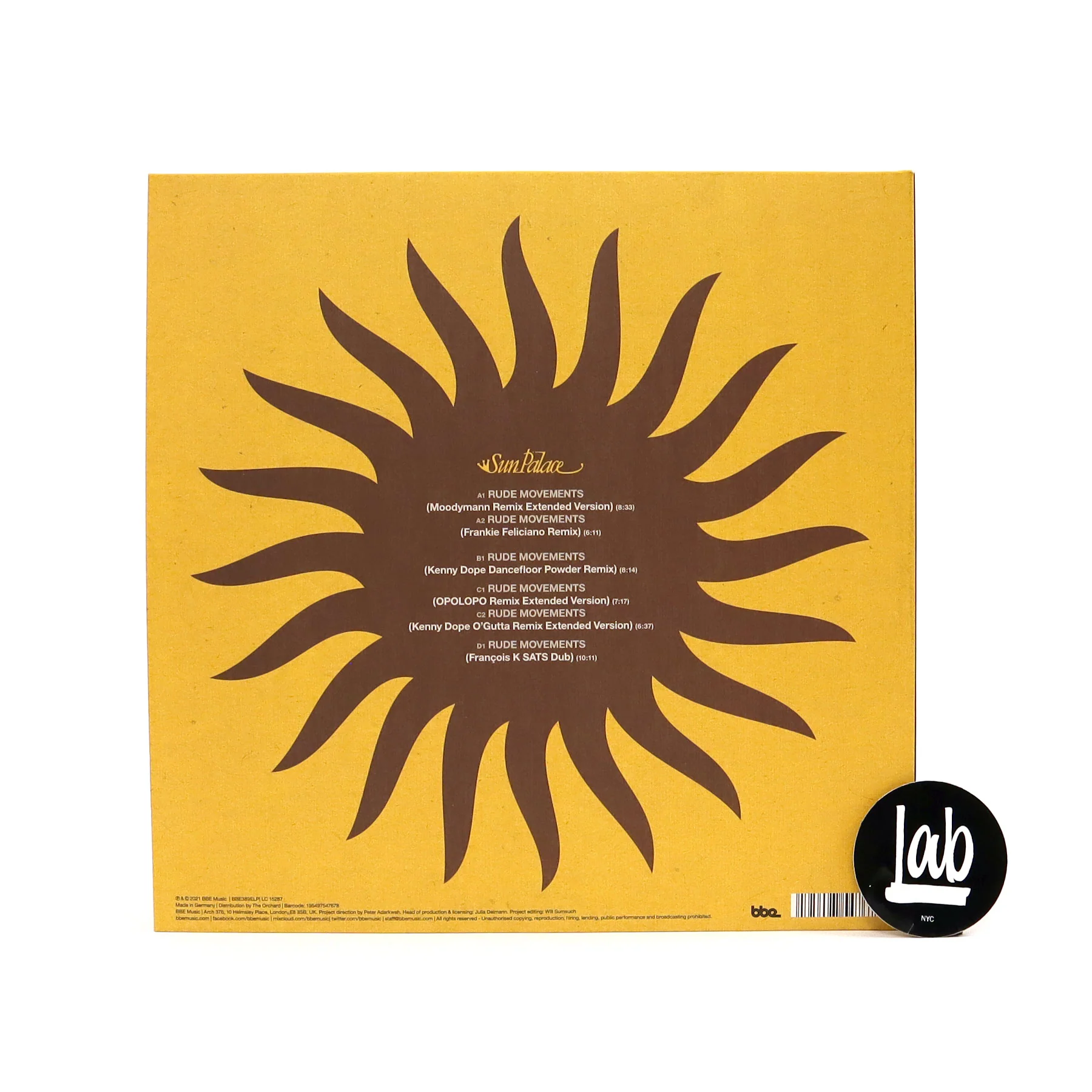 Sun Palace: Rude Movements - The Remixes Vinyl 2LP - Image 3