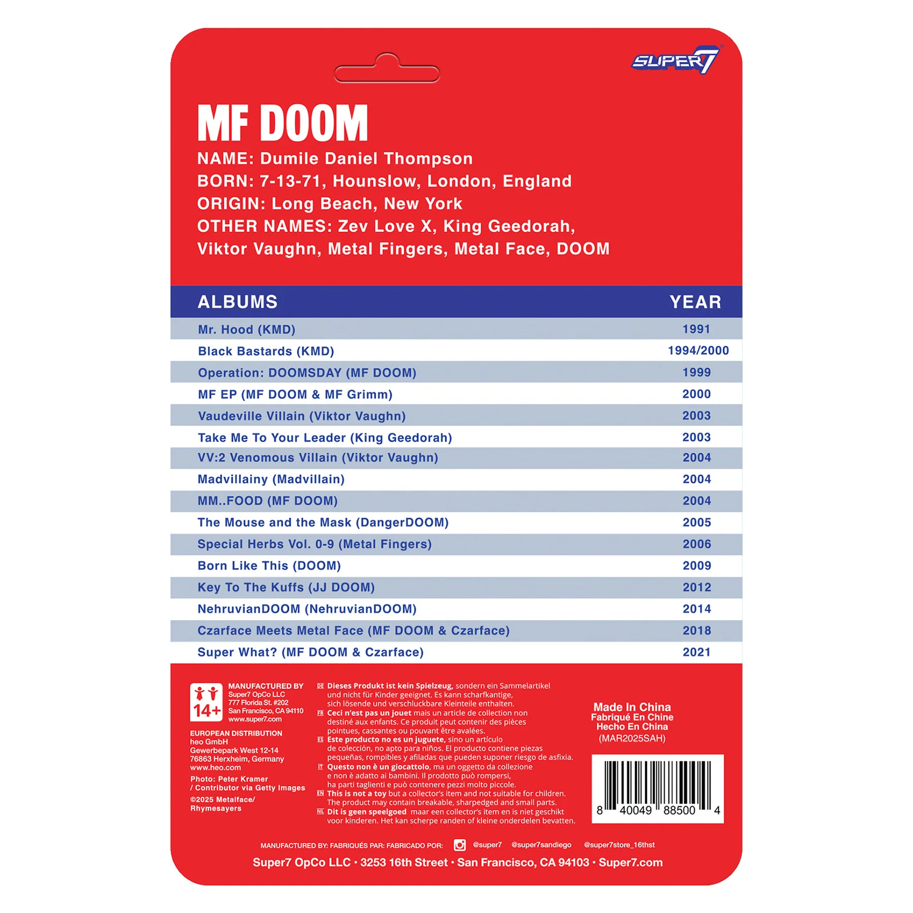 Super7: MF DOOM NYC ReAction Toy Figure - Image 3