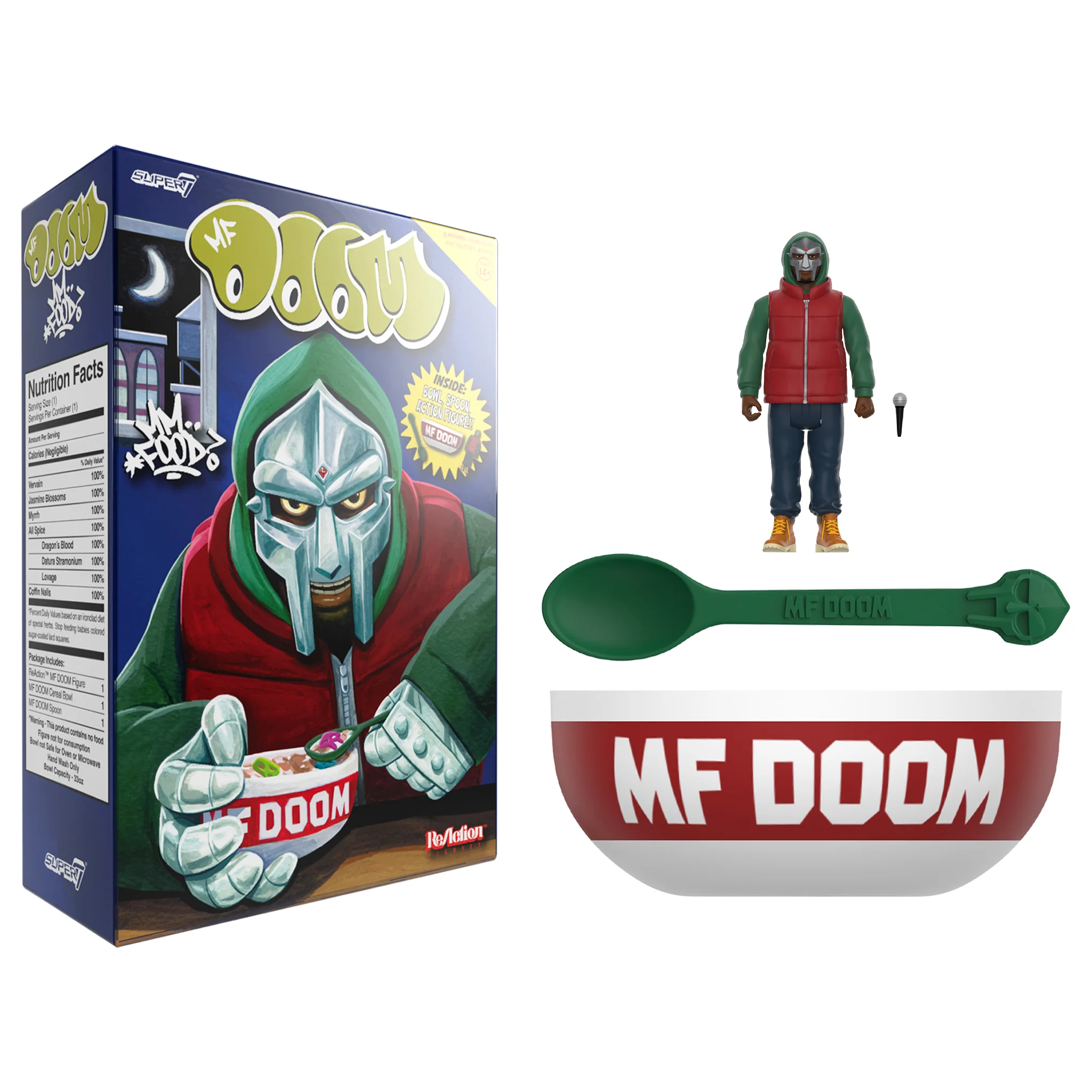 Super7: MF Doom Cereal Box ReAction Figure Toy