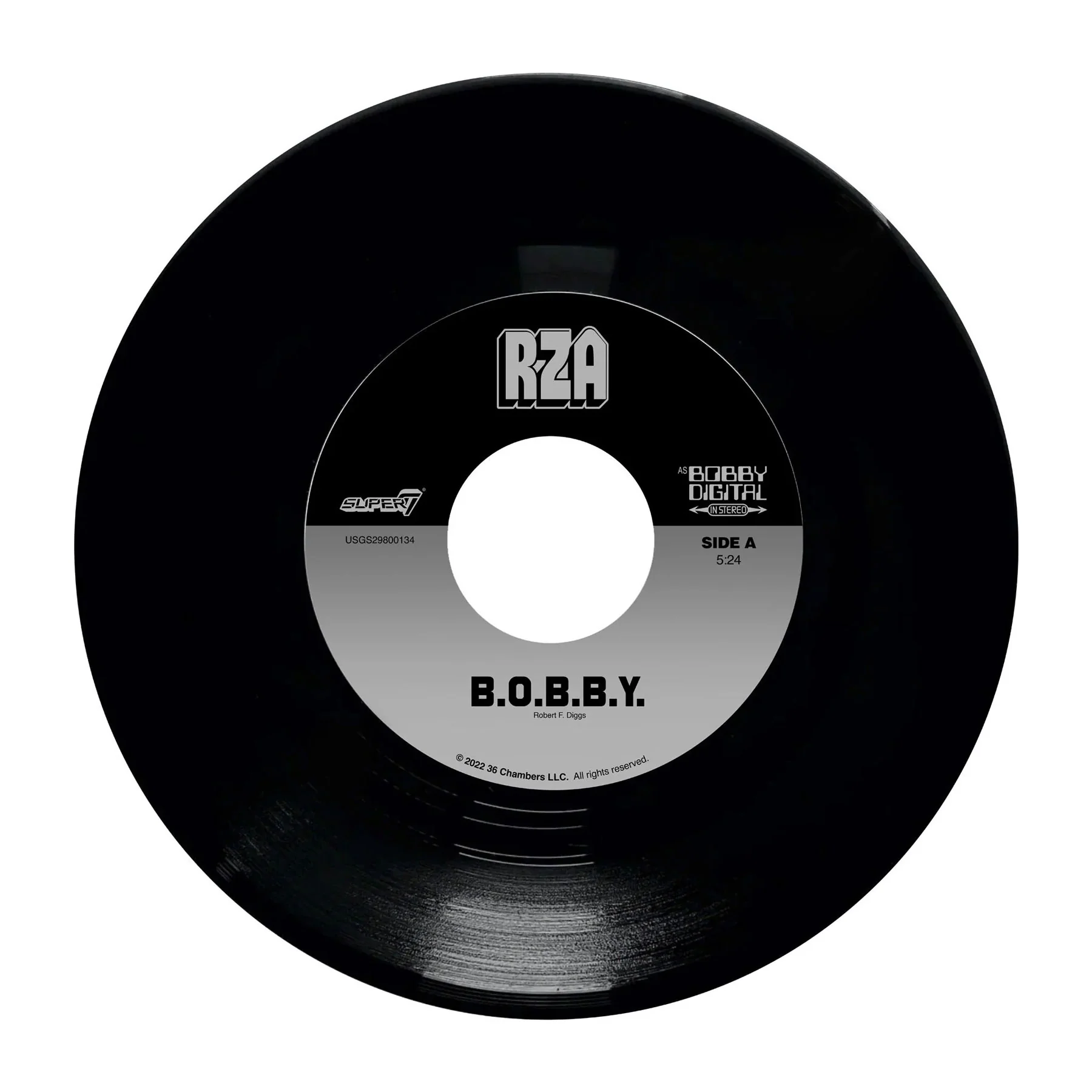 Super7: RZA Bobby Digital Wave 3 ReAction Figure Boxset w/ 7" Vinyl + 45 Adaptor - Image 8