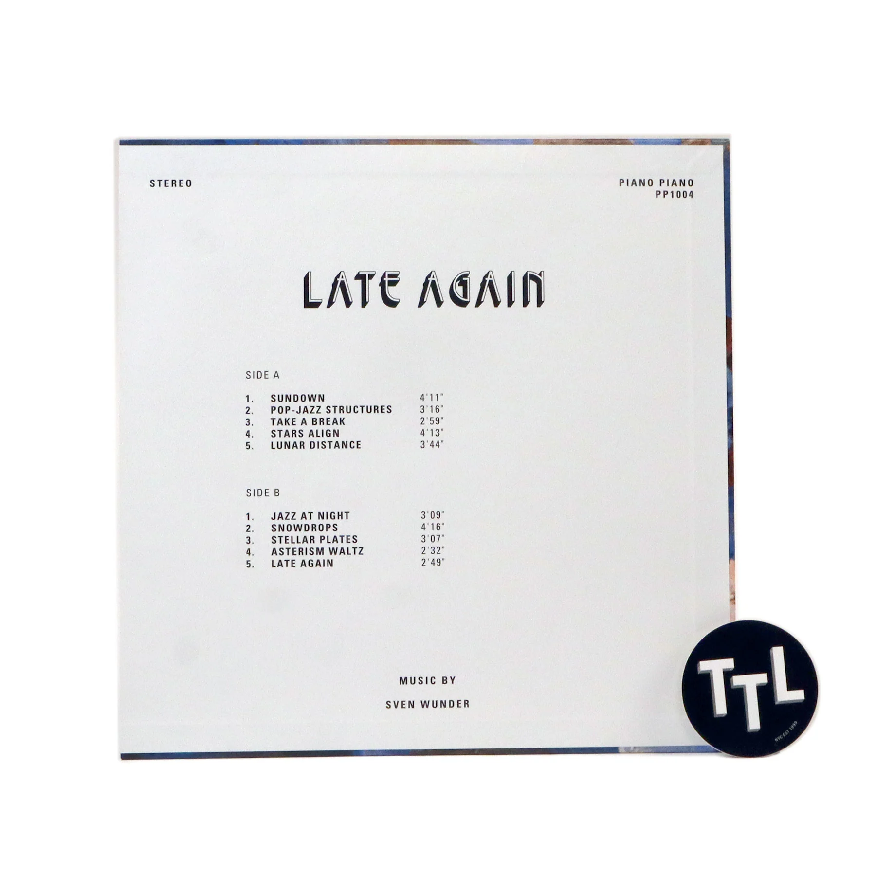 Sven Wunder: Late Again Vinyl LP - Image 2