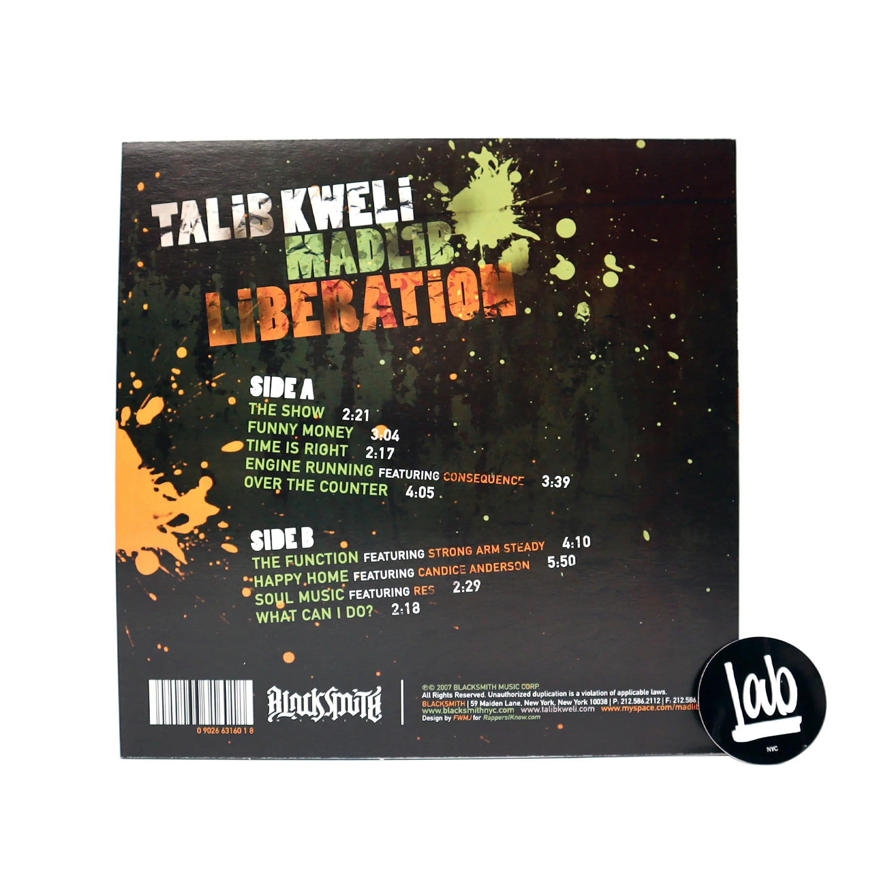 Talib Kweli & Madlib: Liberation Vinyl LP - Image 2