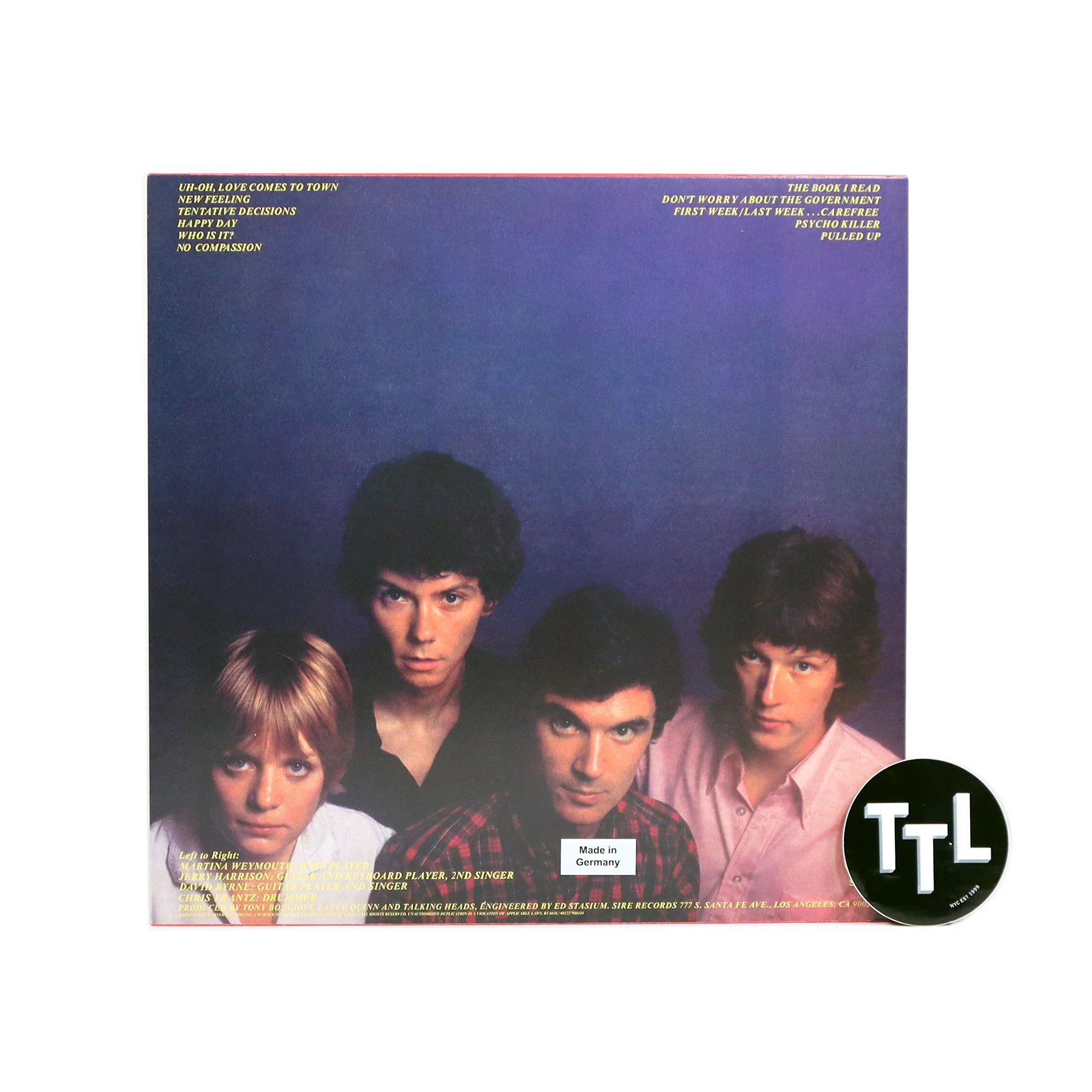 Talking Heads: Talking Heads 77 (180g) Vinyl LP - Image 3